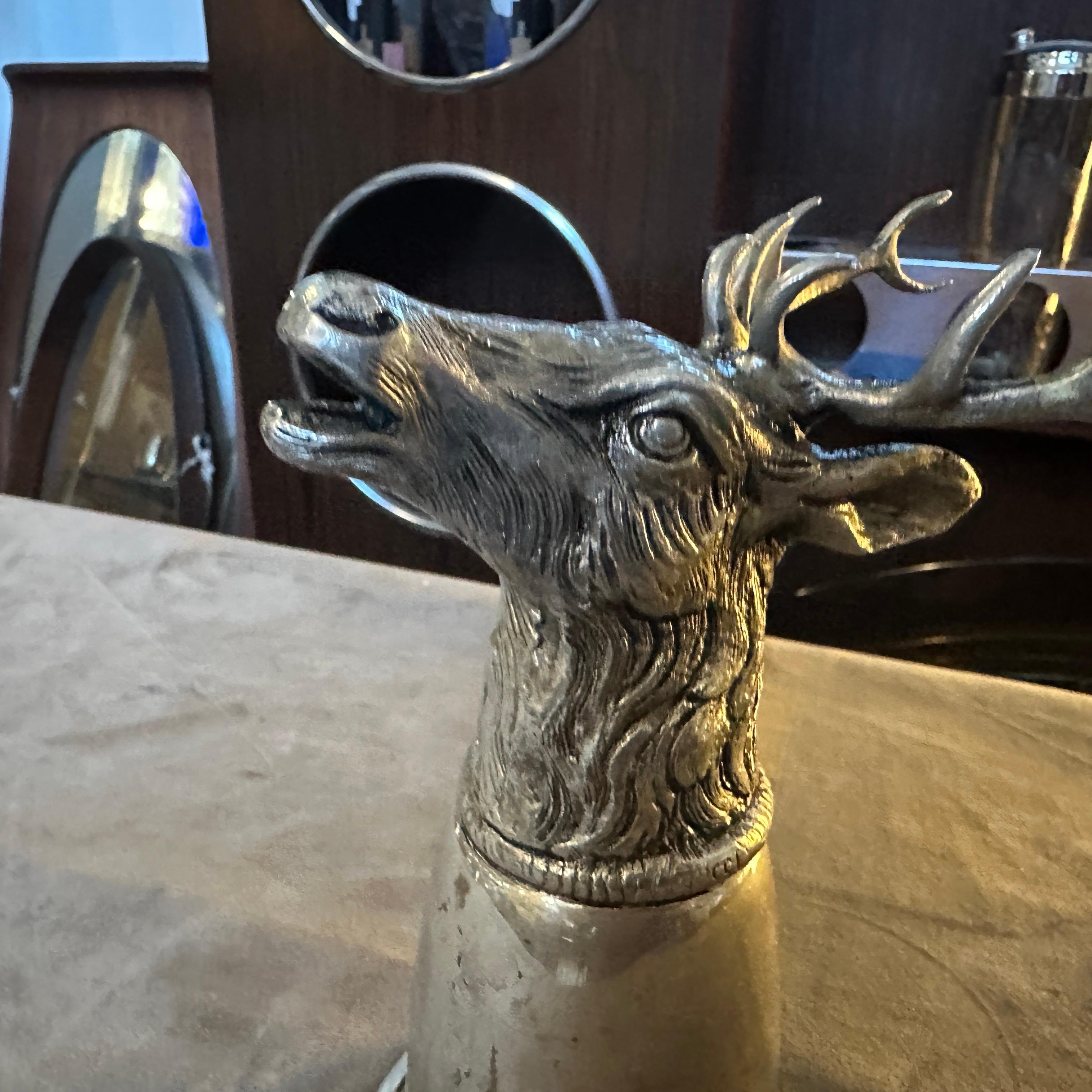 An HallMarked Gucci 1980s Silver Plated Barware Hirschkopf Steigbügelbecher im Angebot 2