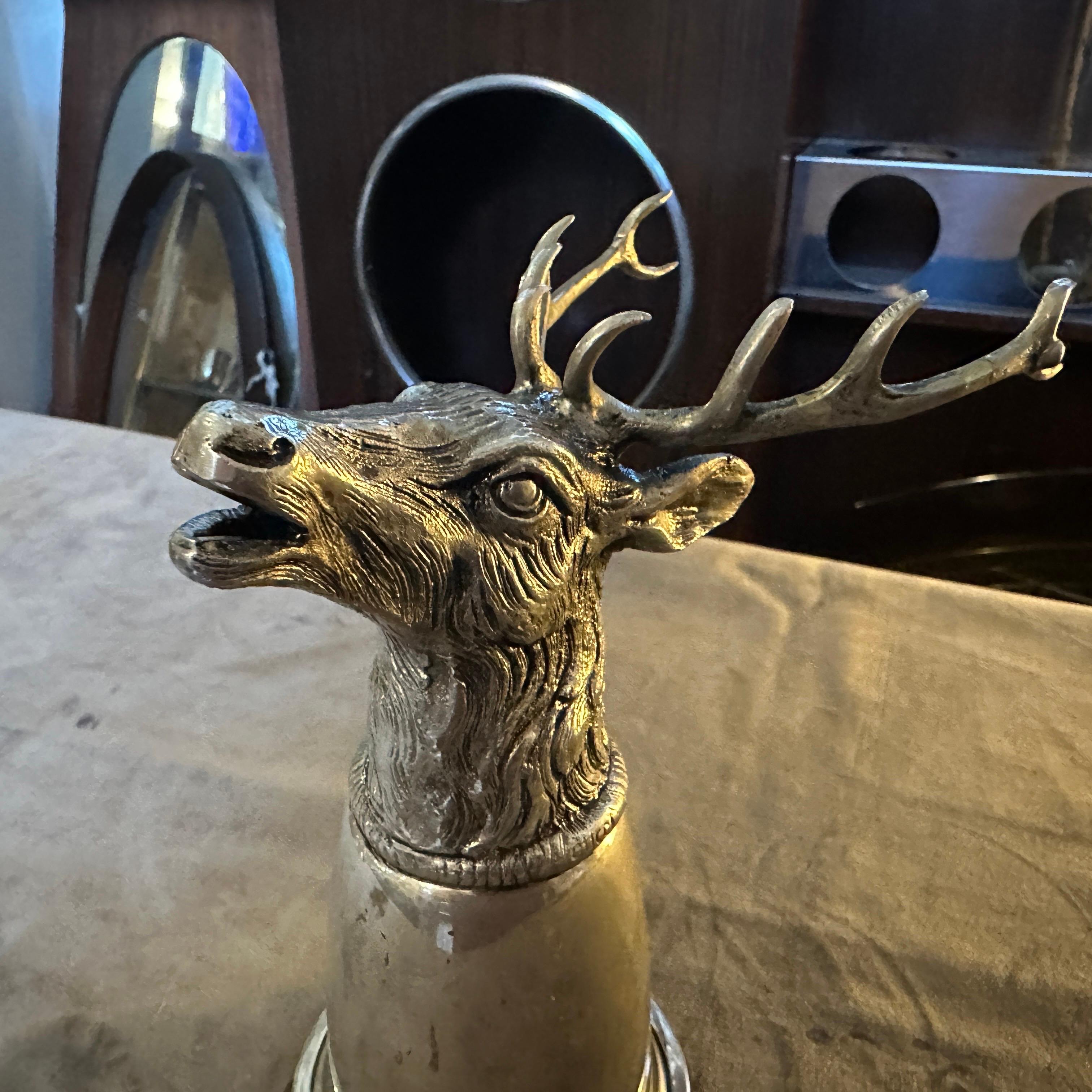An HallMarked Gucci 1980s Silver Plated Barware Hirschkopf Steigbügelbecher (20. Jahrhundert) im Angebot