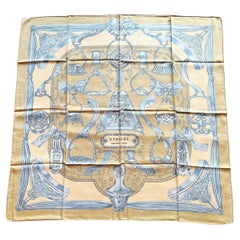 An Hermès Scarf Called "Etriers" by Françoise de Laperrière Circa 1990