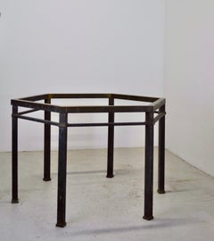An Hexagonal Dining Table Base in Brass France 1970