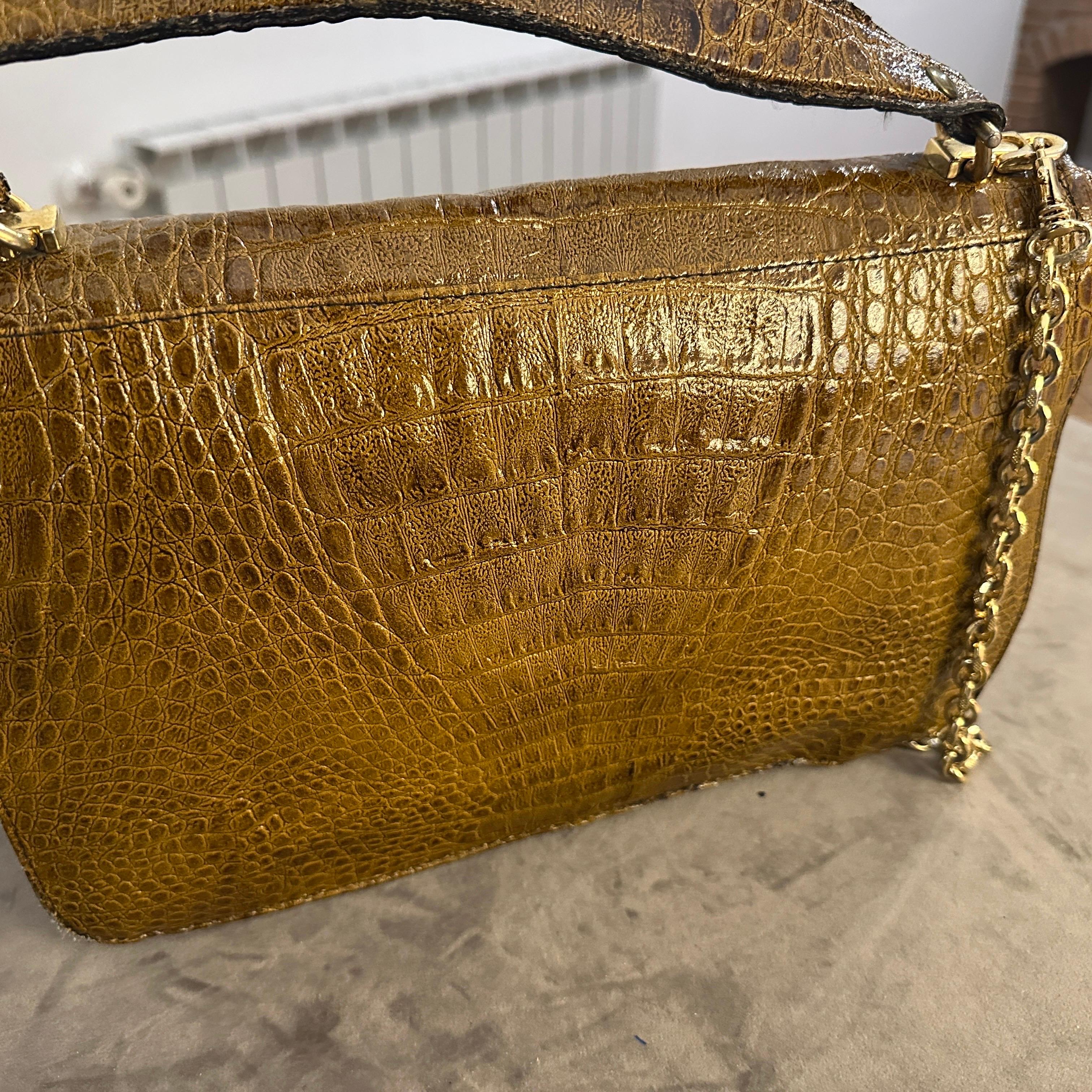 An High Quality 1960s Vintage Light Brown Leather Italian Shoulder Bag im Angebot 2