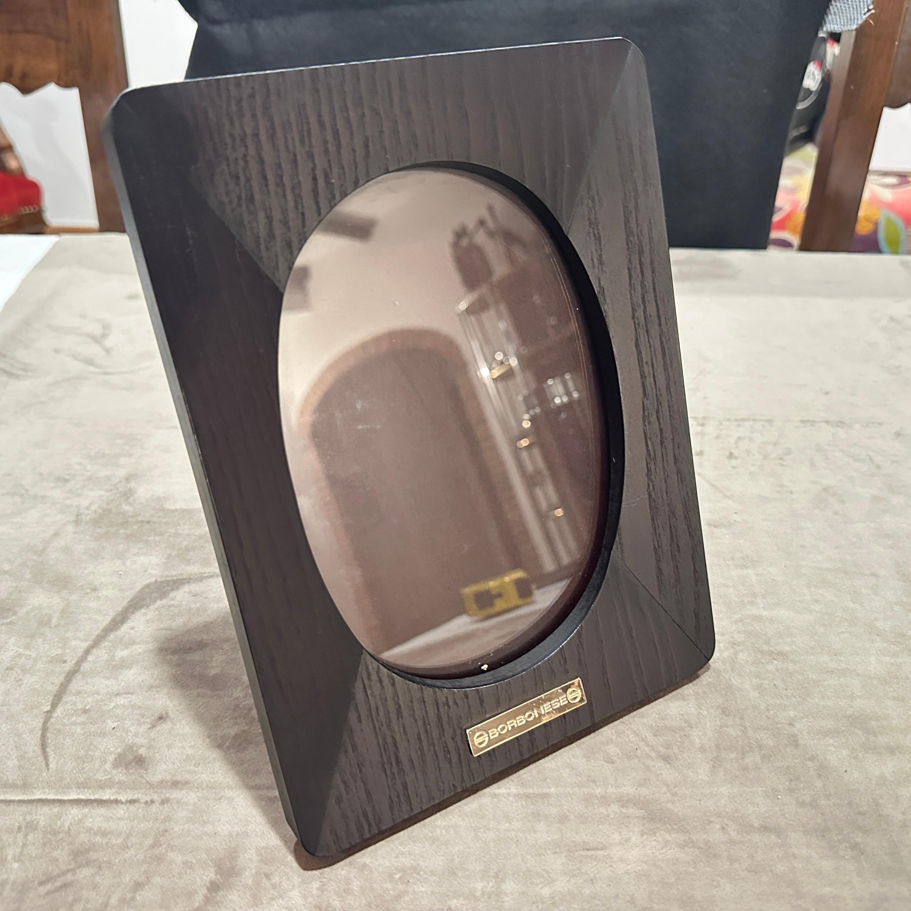 Silver Plate An High Quality 1990s Modern Wood Italian Picture Frame by Borbonese For Sale