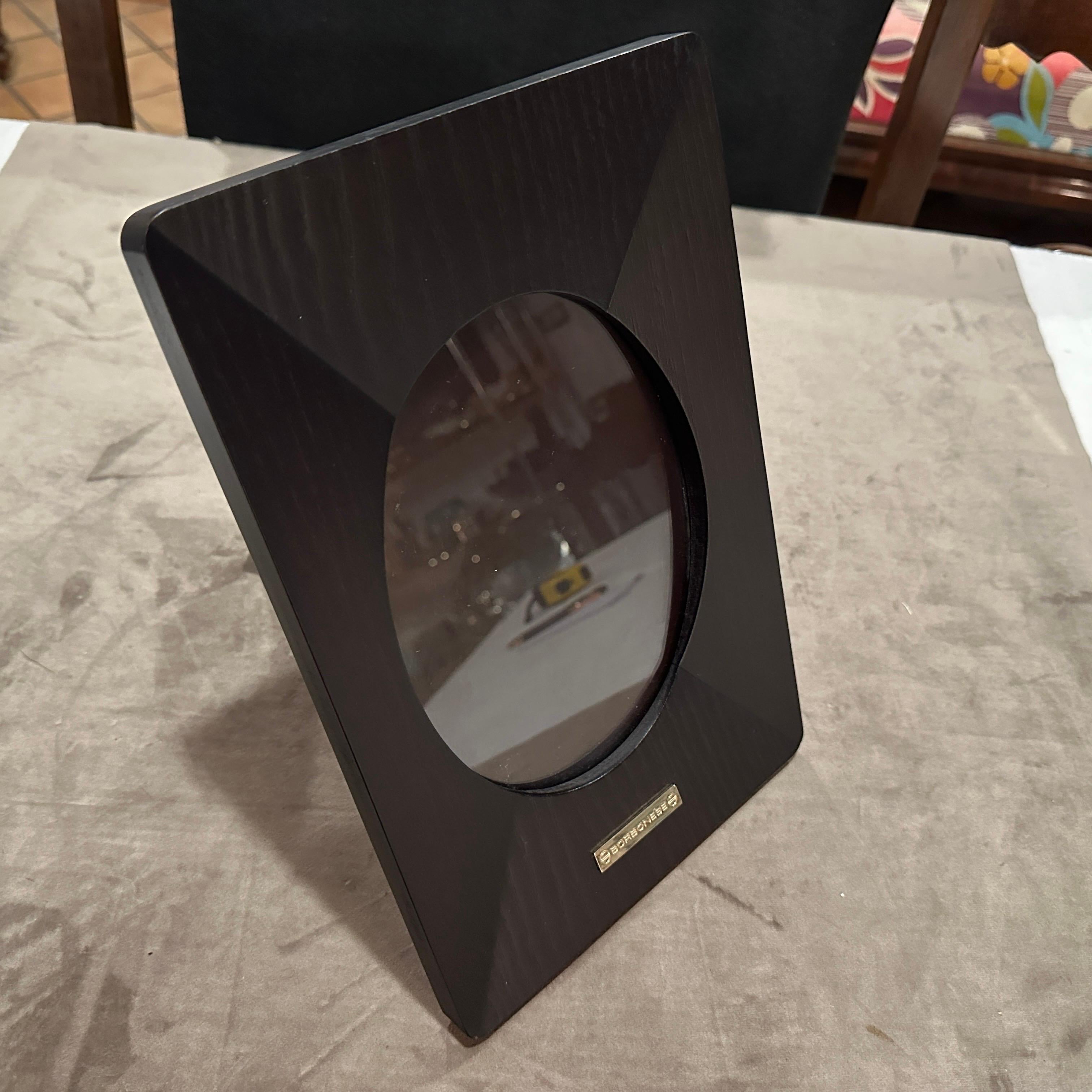 An High Quality 1990s Modern Wood Italian Picture Frame by Borbonese For Sale 2