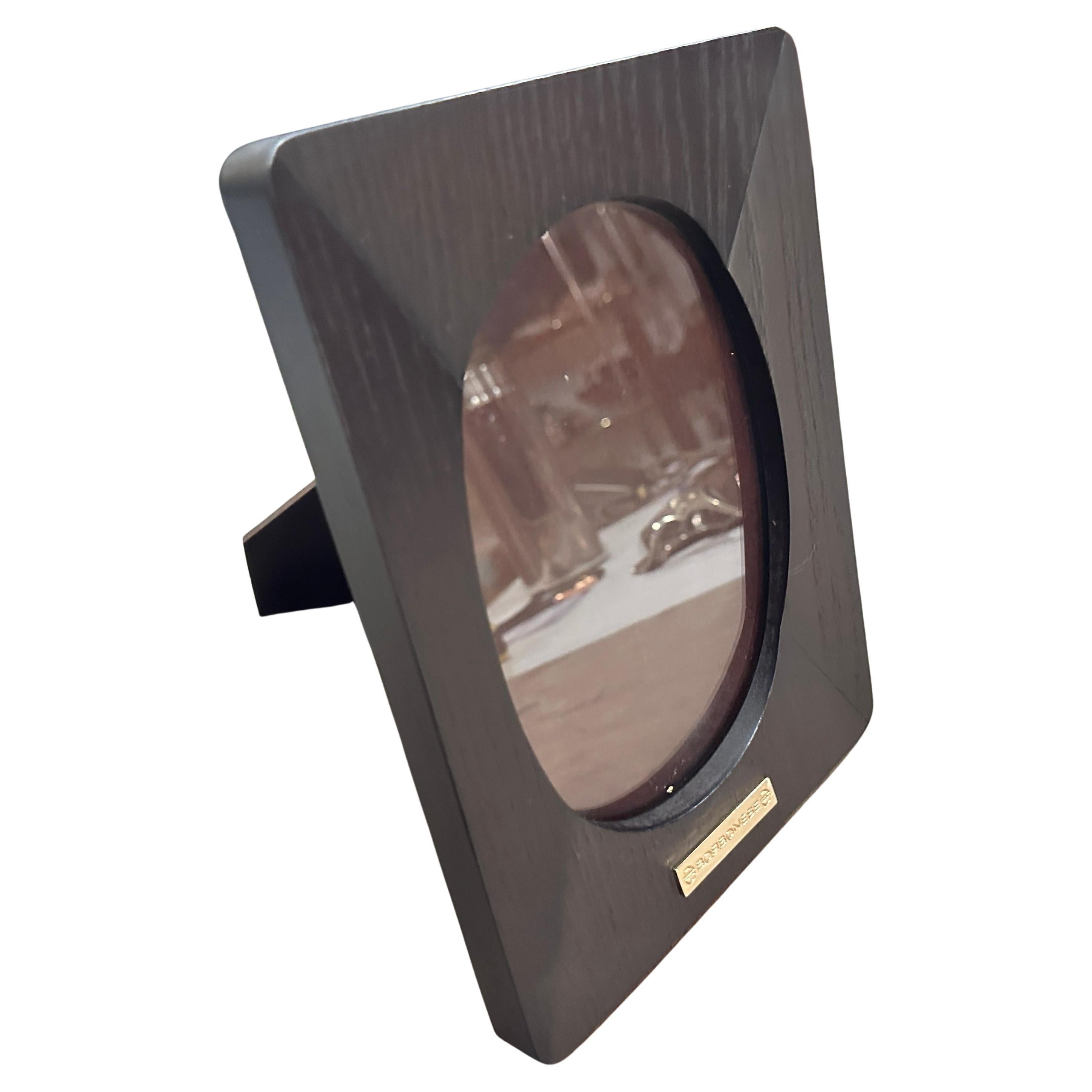 An High Quality 1990s Modern Wood Italian Picture Frame by Borbonese For Sale