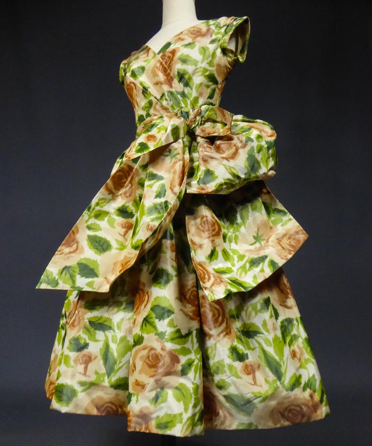An Historical Christian Dior Printed Chin Ball Gown Ligne Libre Collection  1957 at 1stDibs | christian dior 1957 collection, dior collection 1957,  1957 dior collection