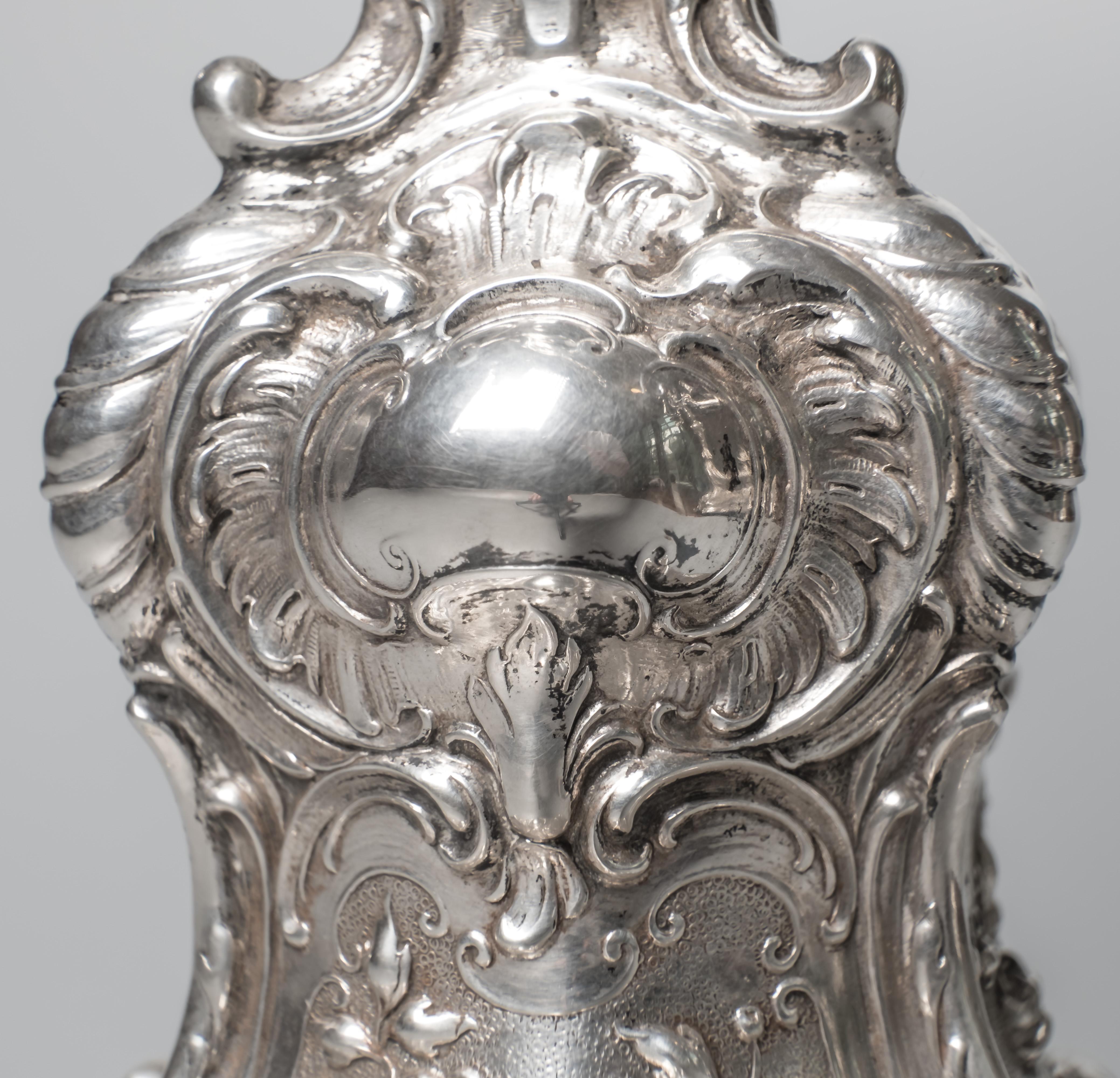 Hungarian Baroque Silver Plated Jardinière, 19th Century For Sale 9