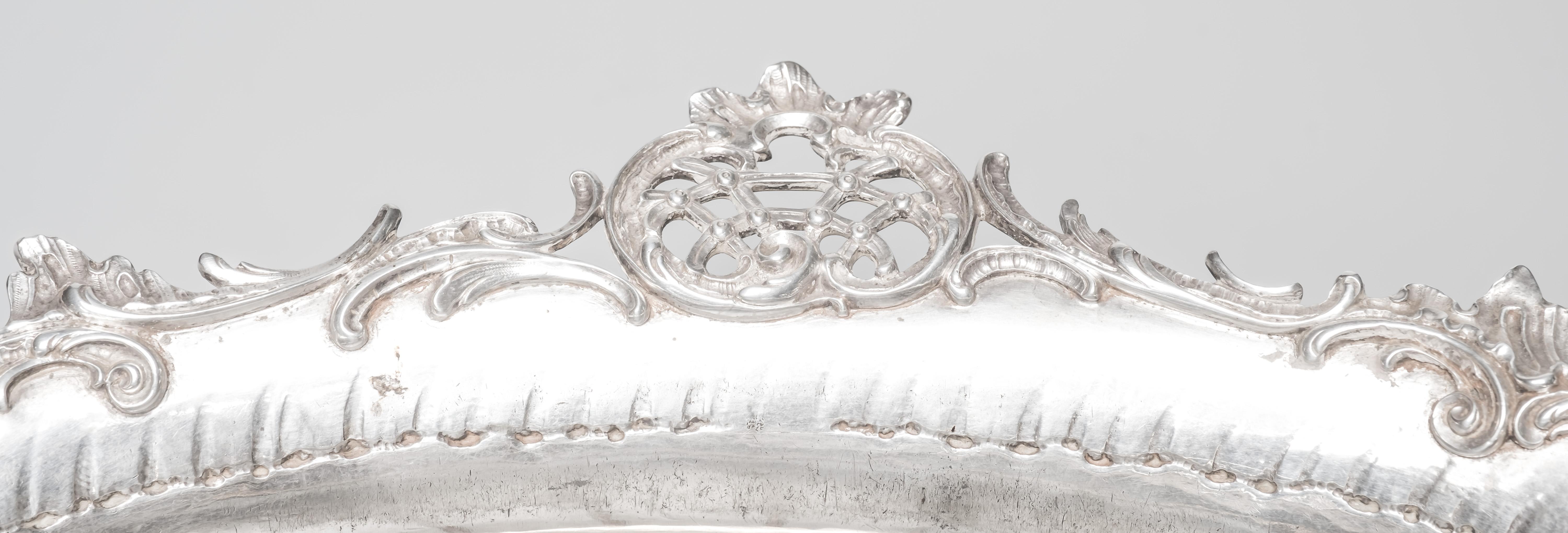 Hungarian Baroque Silver Plated Jardinière, 19th Century For Sale 4
