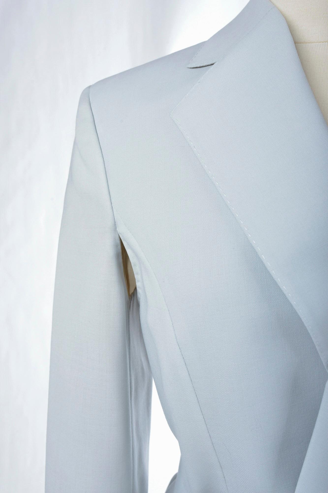 An Ice blue Tuxedo Pant Suit by Gianfranco Ferre - Italy Circa 1995 - 2000 For Sale 1