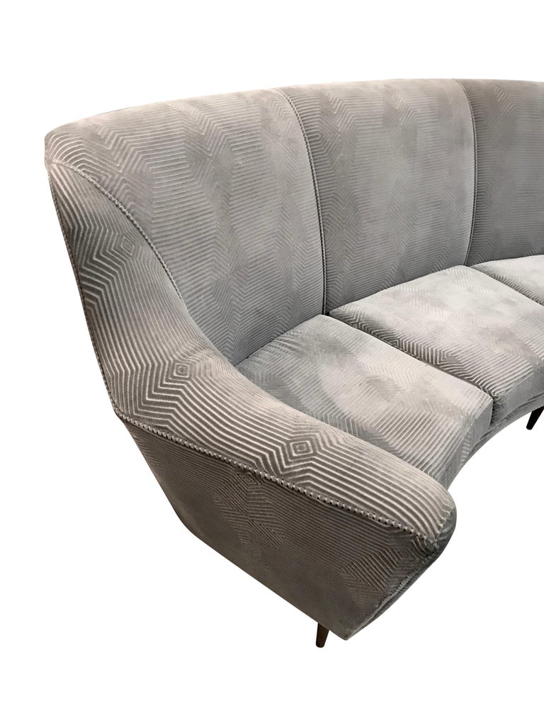 Ico Parisi Curved FourSeat Sofa at 1stDibs