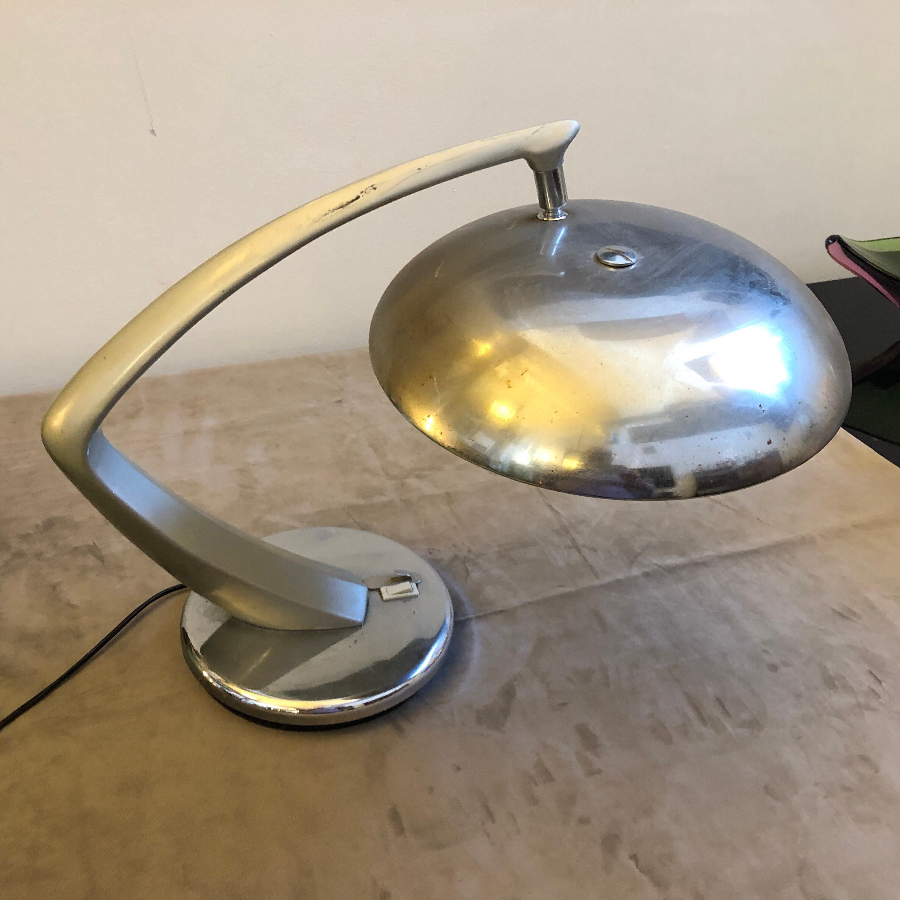 1970s Icon of Space Age the Boomerang Spanish Table Lamp by Fase For Sale 5