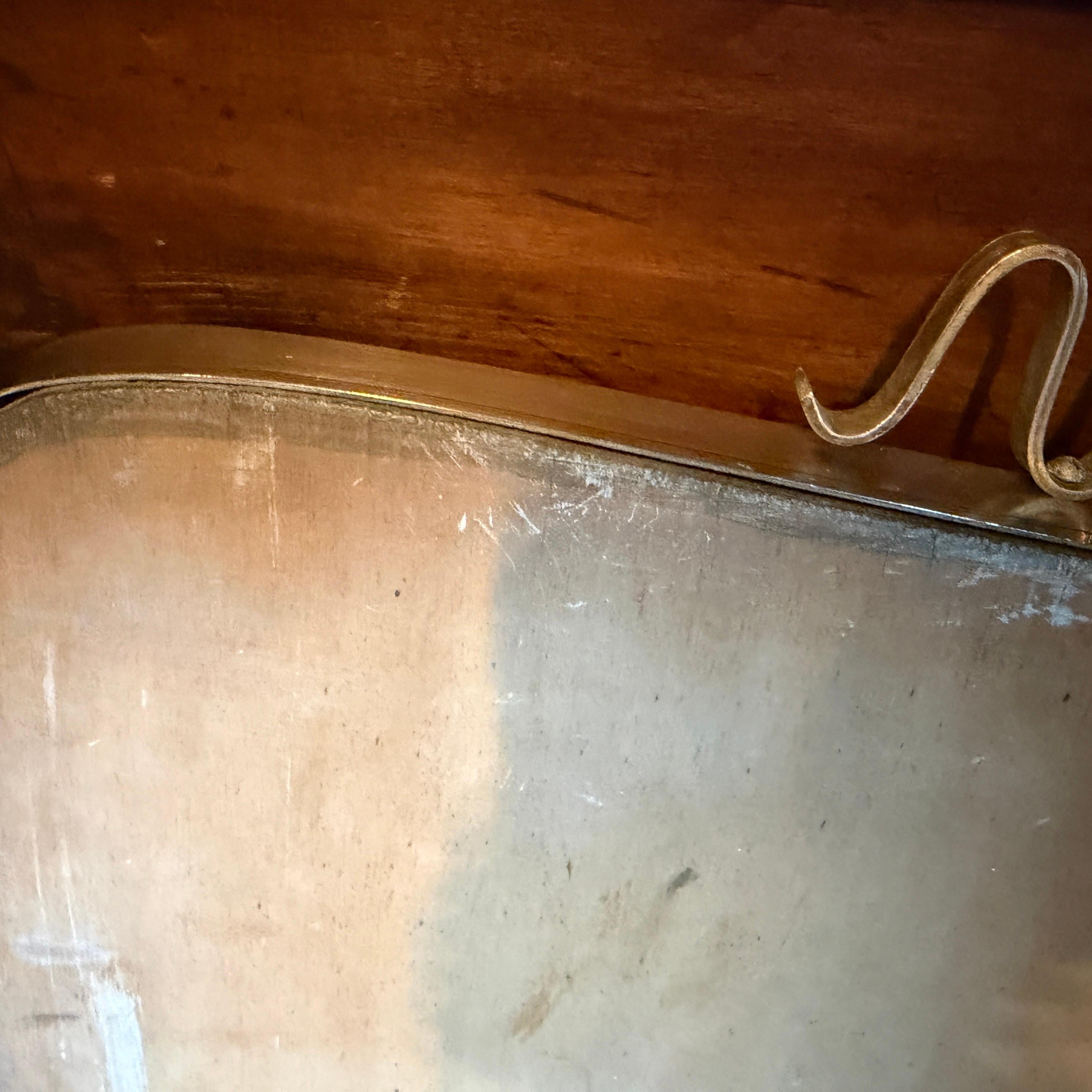 An Iconic 1950s Gio Ponti Mid-Century Modern Brass Italian Wall Mirror For Sale 8