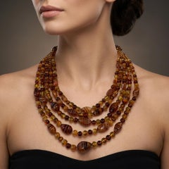 An Iconic 1960s Carnelian Multi-Strand Necklace by Coppola e Toppo