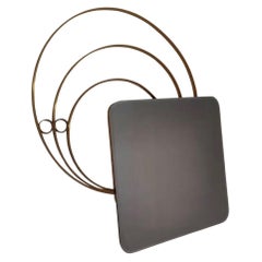 An iconic 1960s Mid-Century Modern Solid Brass Wall Mirror by Luciano Frigerio