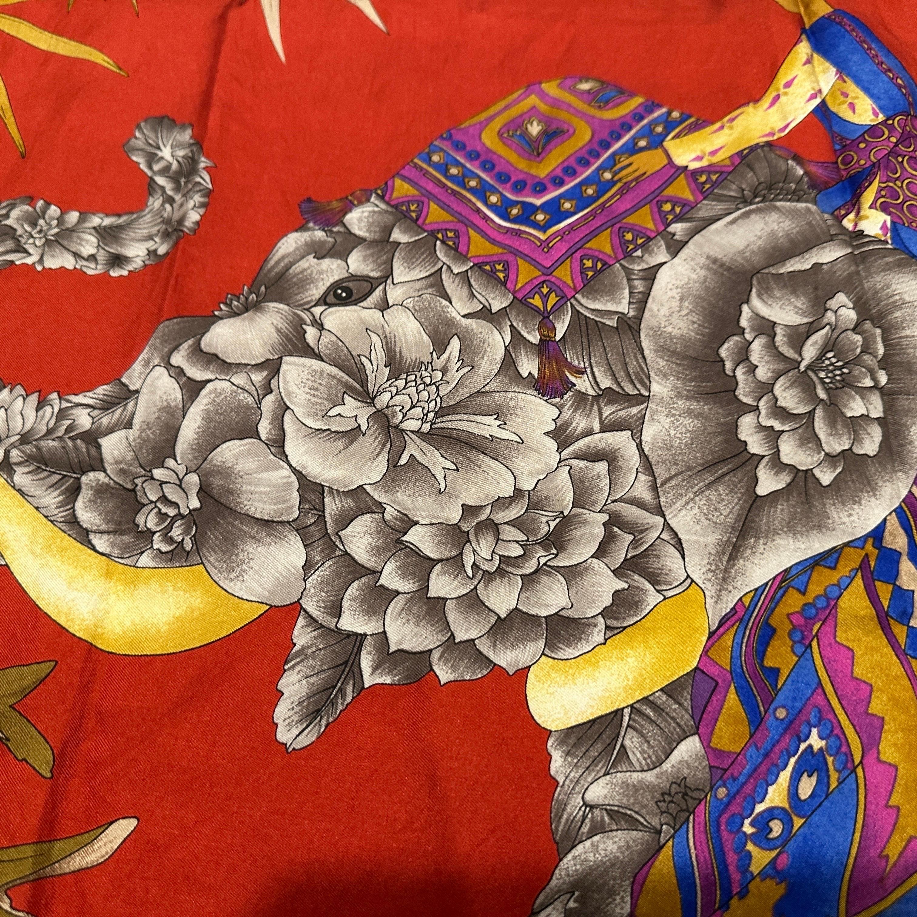 Ein ikonisches orientalisches Seidenfoulard von Salvatore Ferragamo aus den 1980er Jahren im Angebot 6