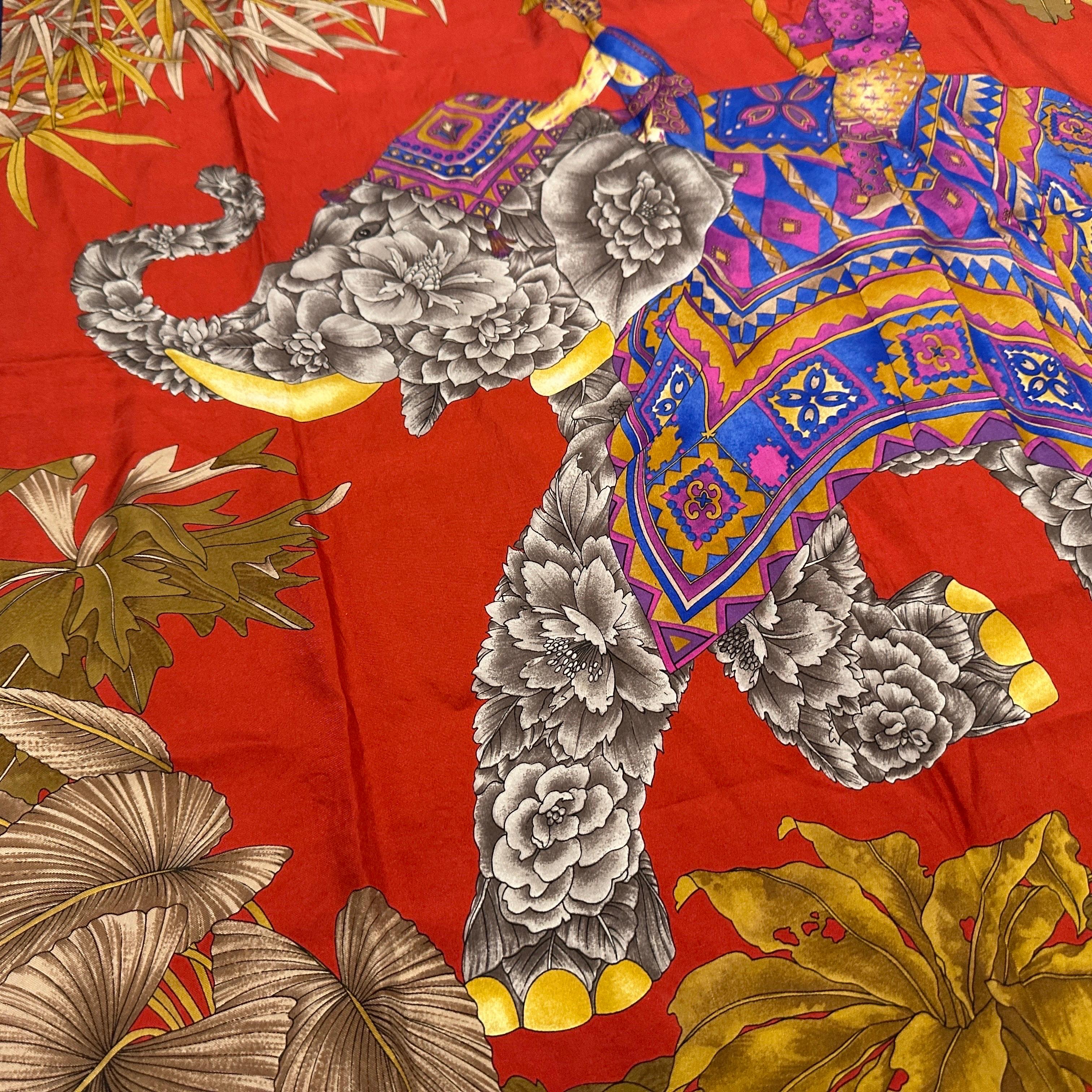 Ein ikonisches orientalisches Seidenfoulard von Salvatore Ferragamo aus den 1980er Jahren im Angebot 7