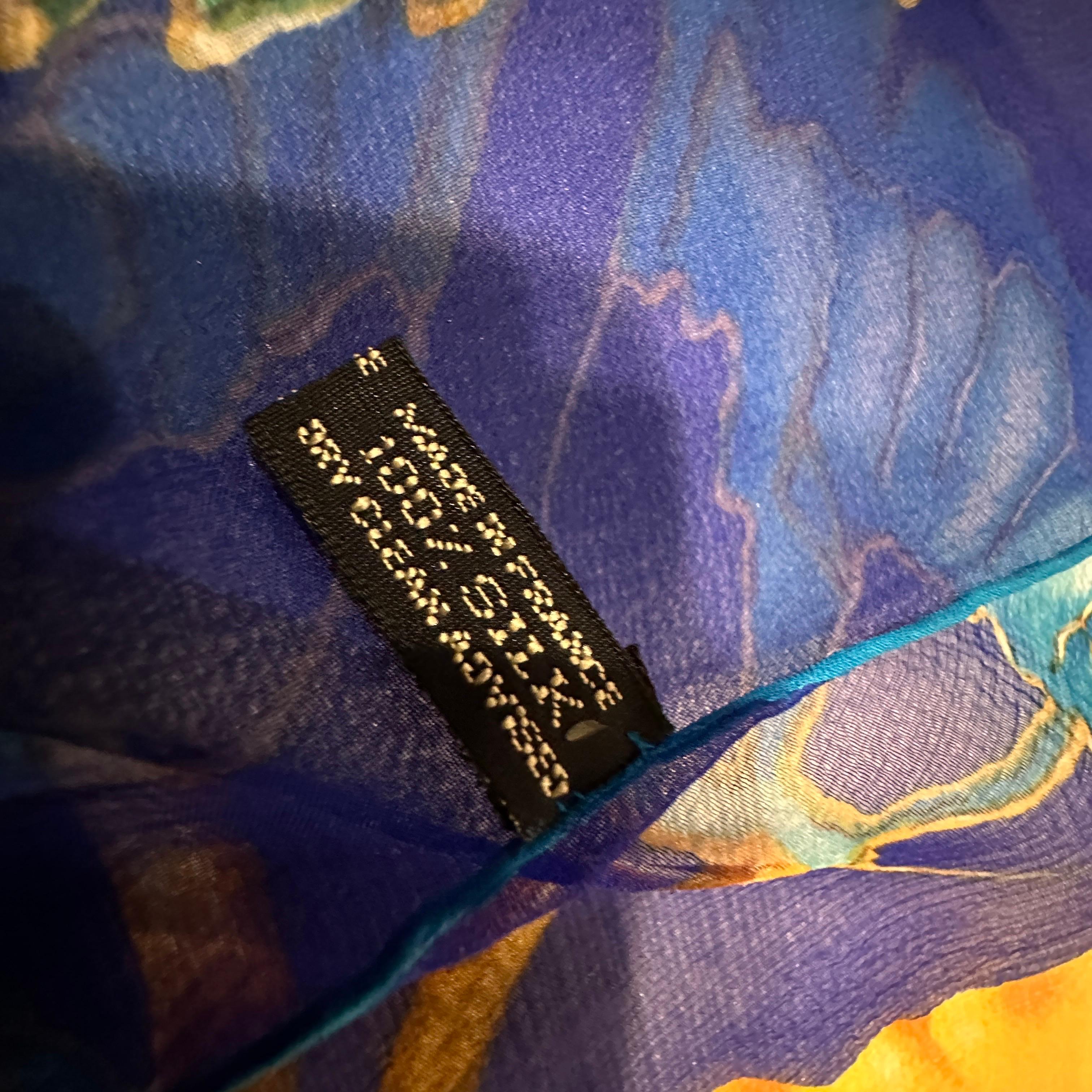 Ein ikonischer französischer Seidenschal von Lalique aus den 1990er Jahren im Angebot 1