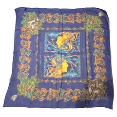 An Iconic 1990s Silk French Scarf by Lalique