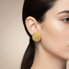 An Iconic Pair of 1960s Chanel Clip-on Button Earrings