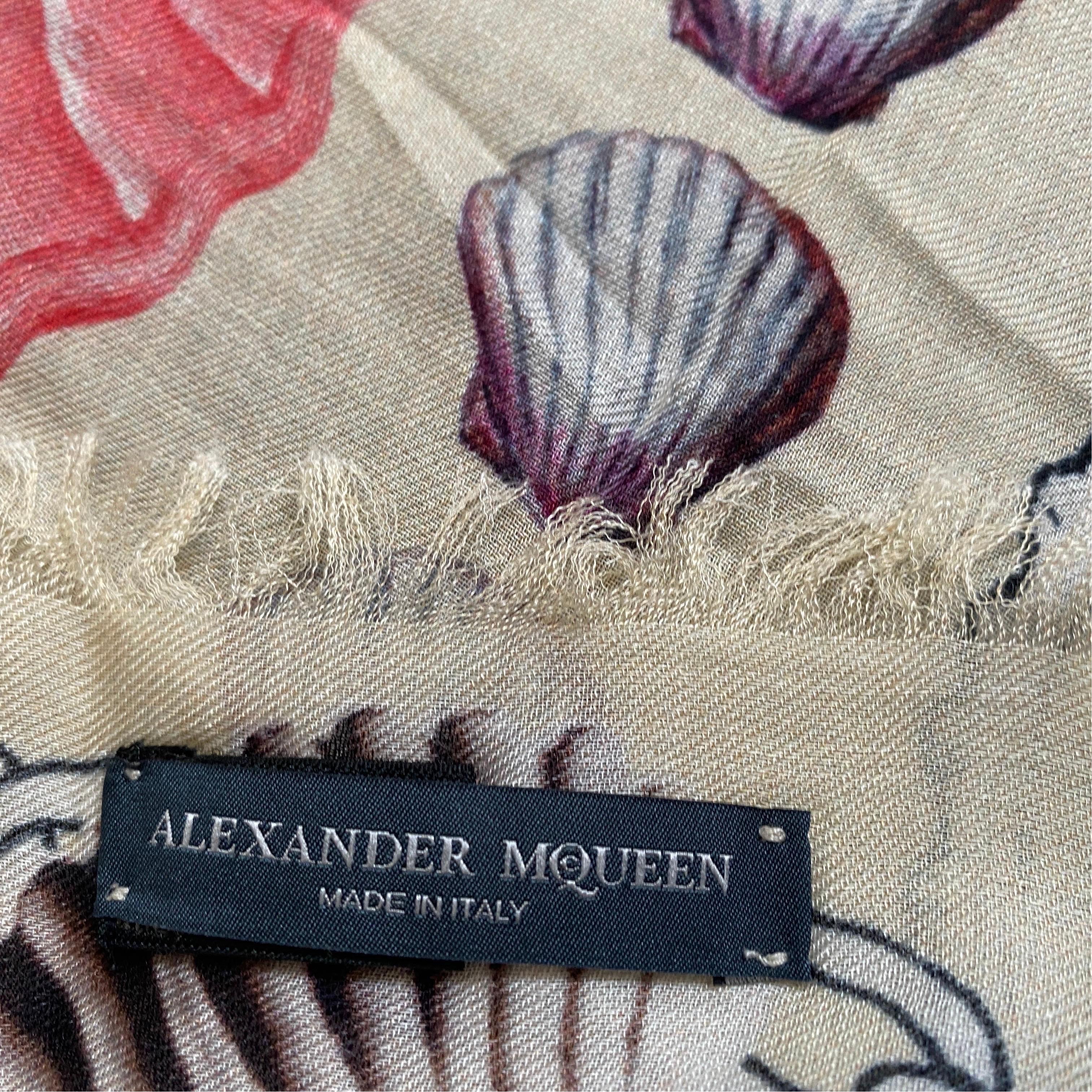  An Iconic White Silk Scarf with double Skull by Alexander McQueen 3