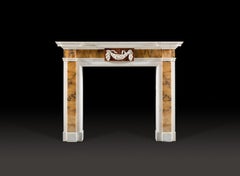 An Impactful, Late Georgian Chimneypiece of Sienna and Statuary Marbles