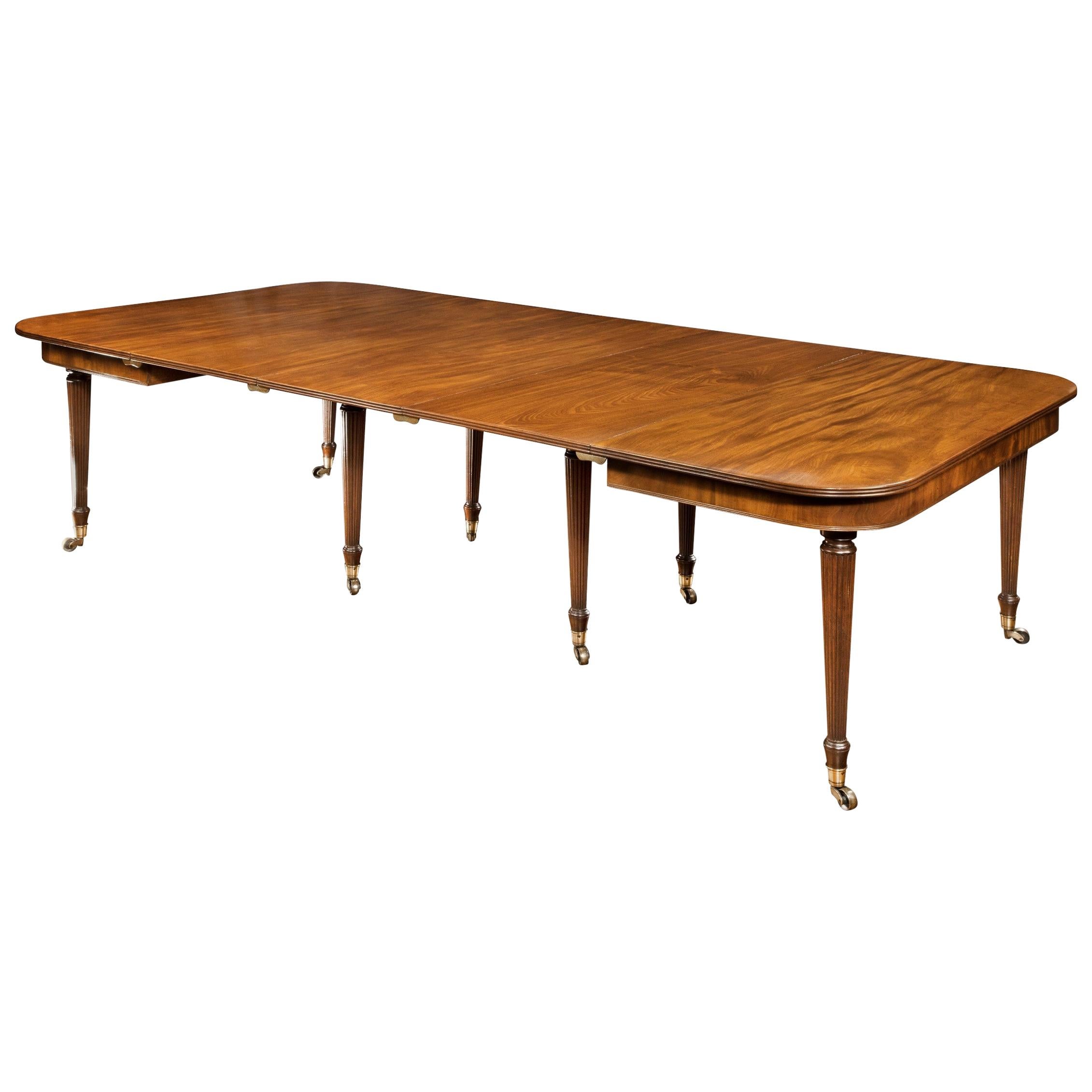 ‘imperial’ Action Mahogany Extending Dining Table Attributed to Gillows
