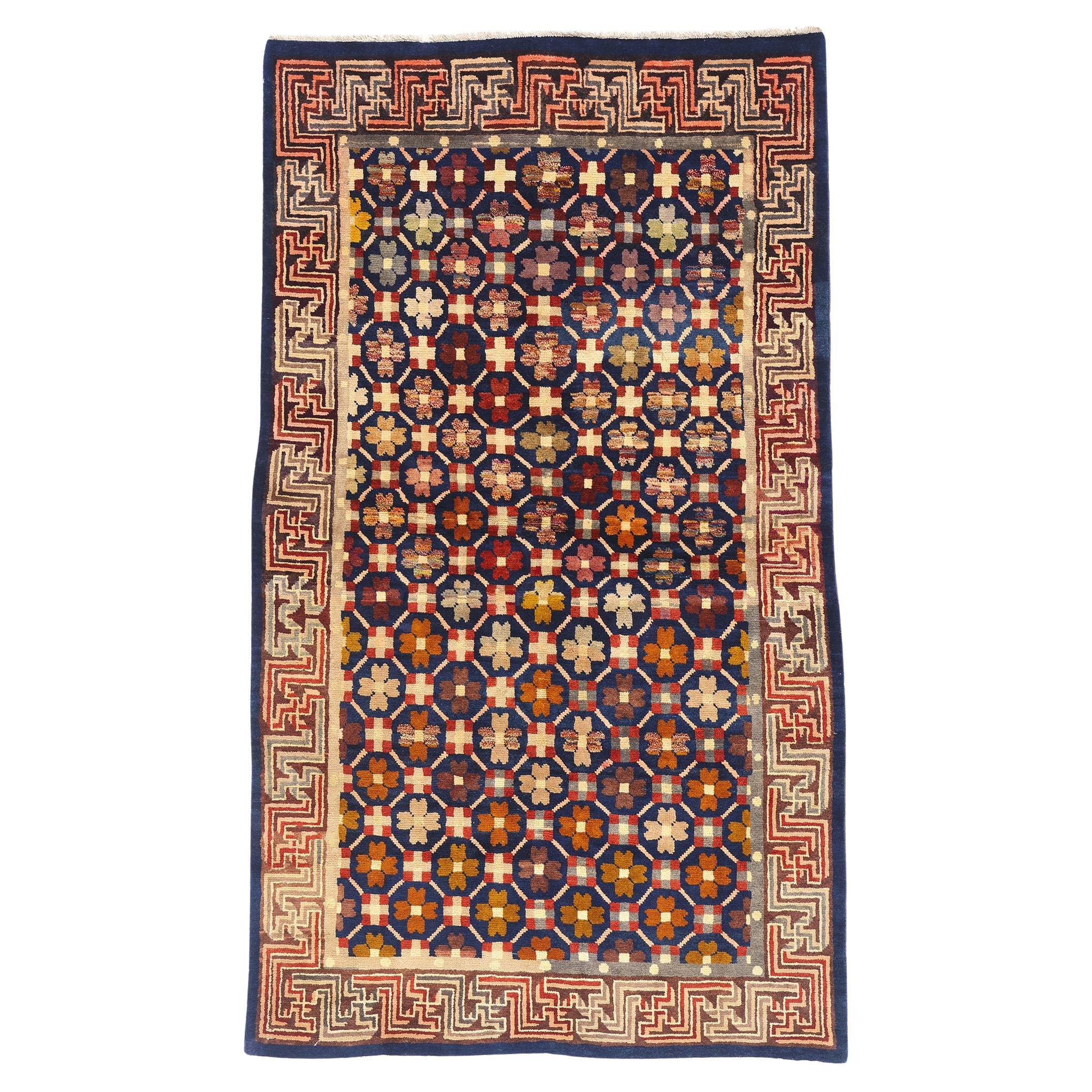 Un fiore di indaco imperiale: Antico capolavoro cinese di Eleganza di corte a Pechino in vendita