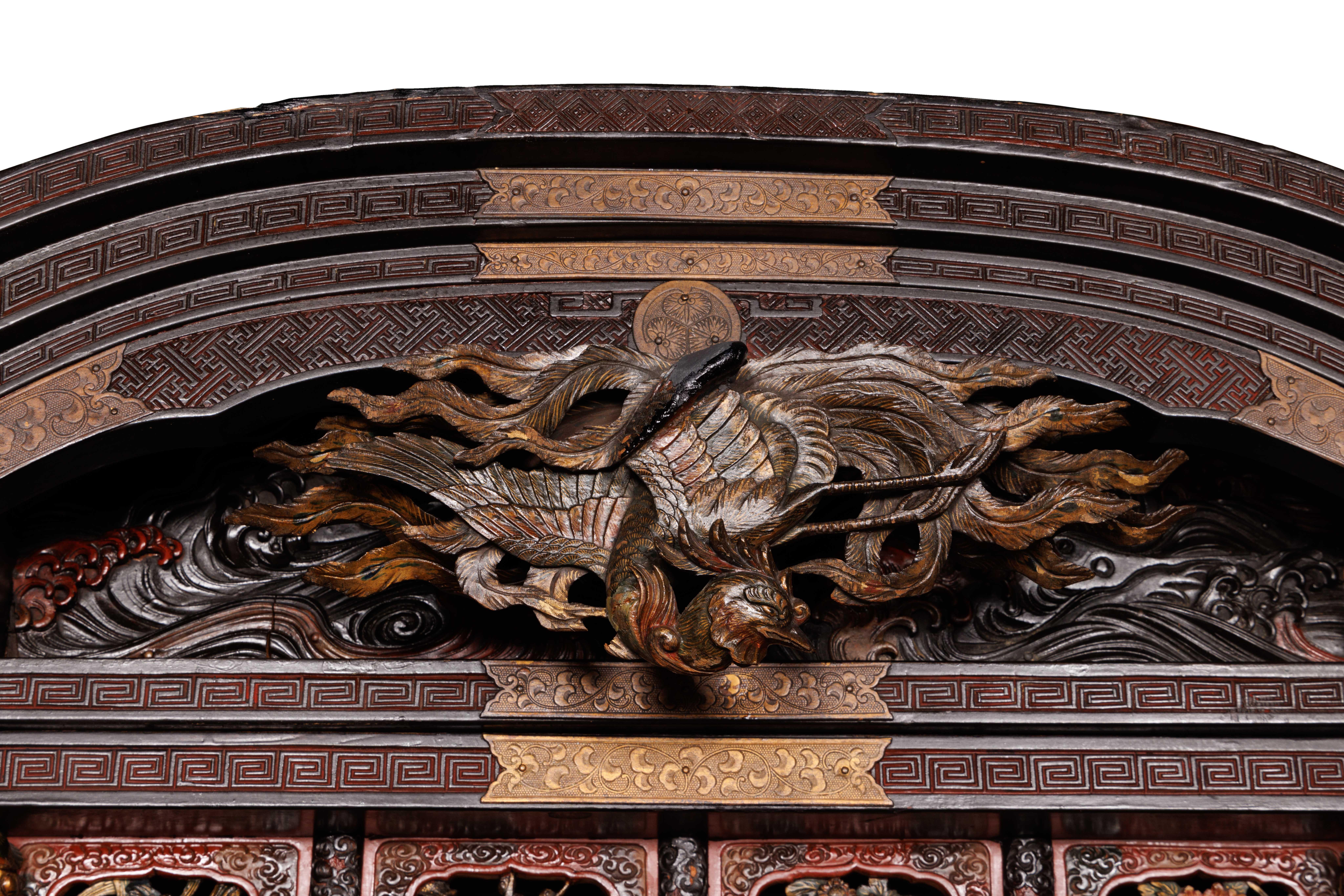 An Imperial Japanese Meiji Shibayama Tea Cabinet by The Tokugawa Samurai Clan For Sale 11