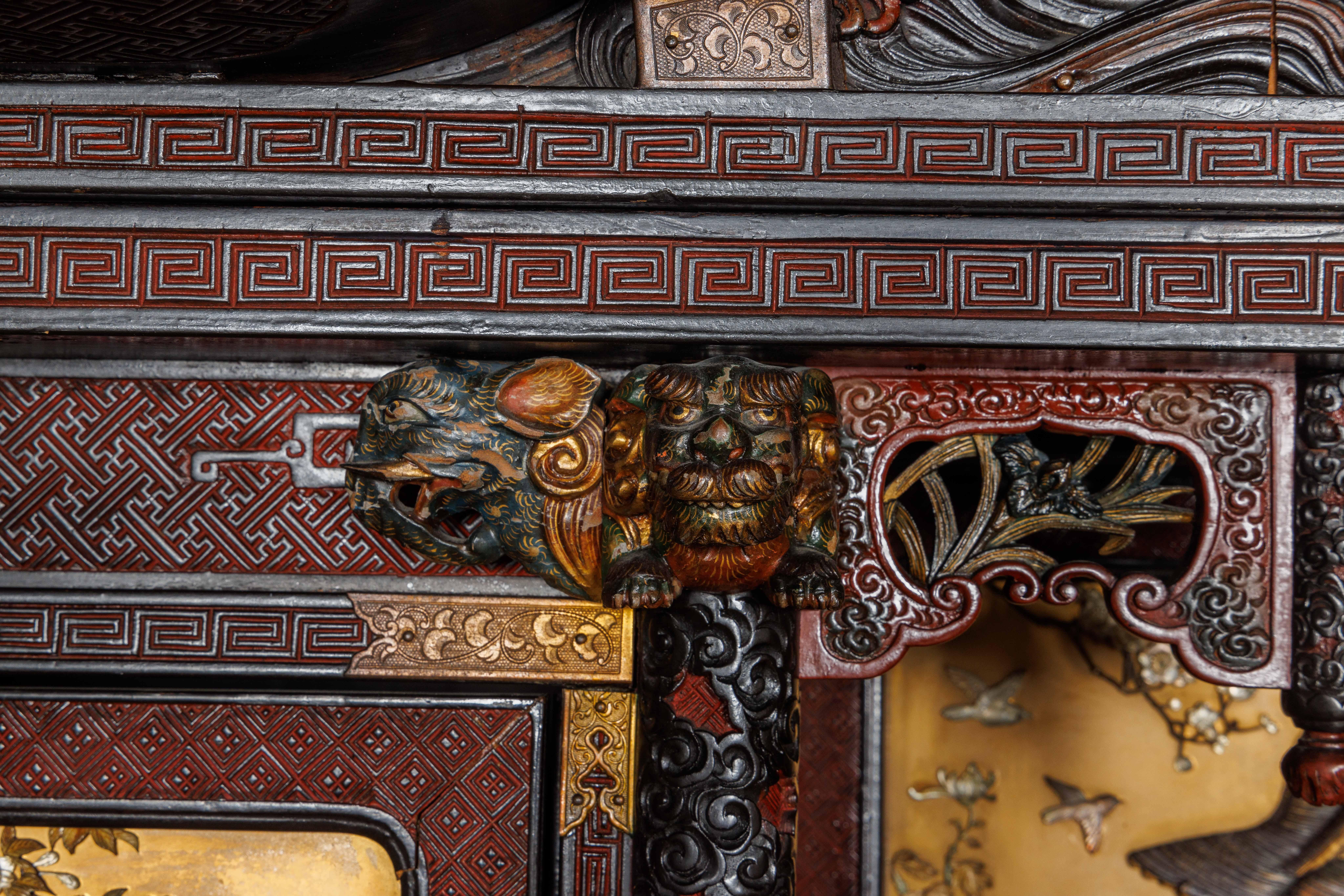 An Imperial Japanese Meiji Shibayama Tea Cabinet by The Tokugawa Samurai Clan For Sale 12