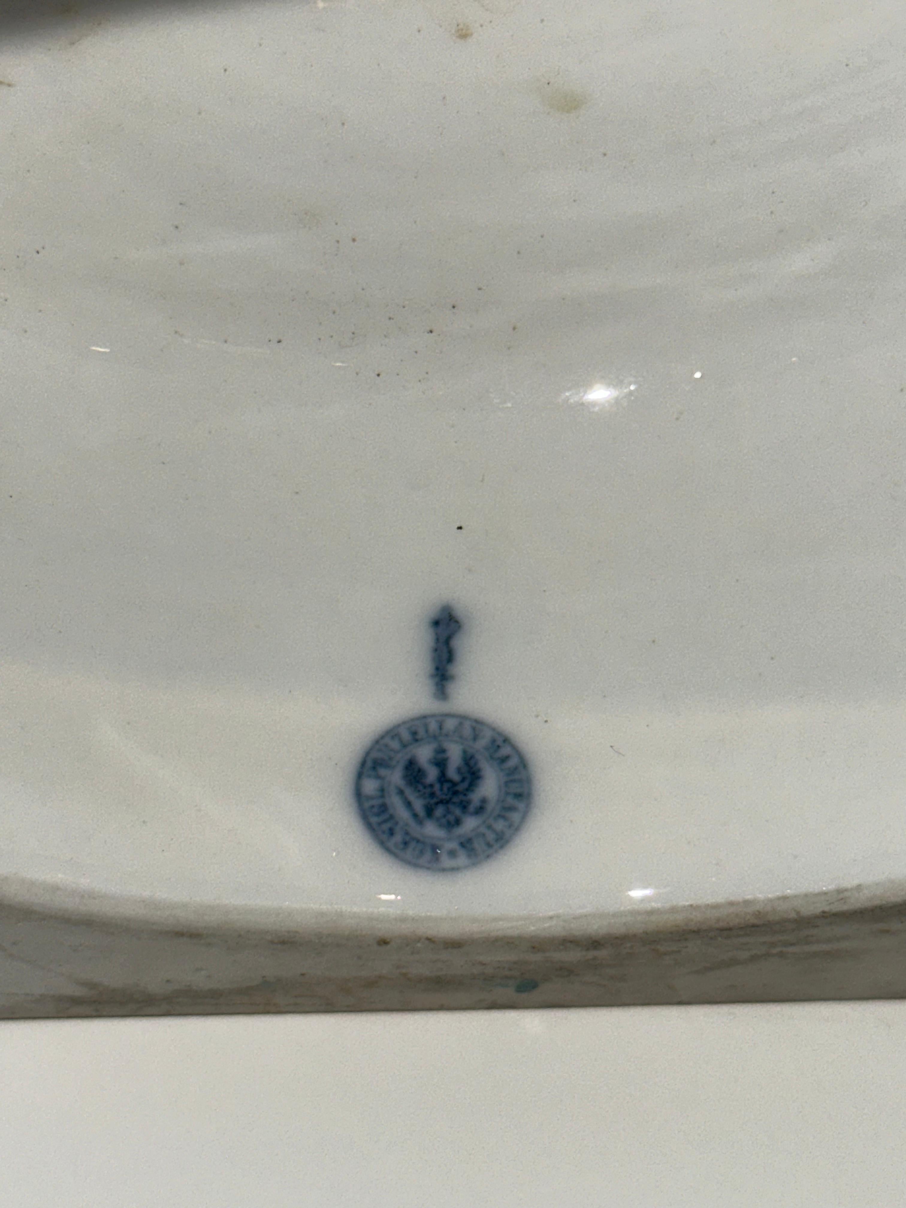 An Imperial KPM Cobalt Blue-Ground Topographical Vase, Frederick the Great Scene For Sale 9