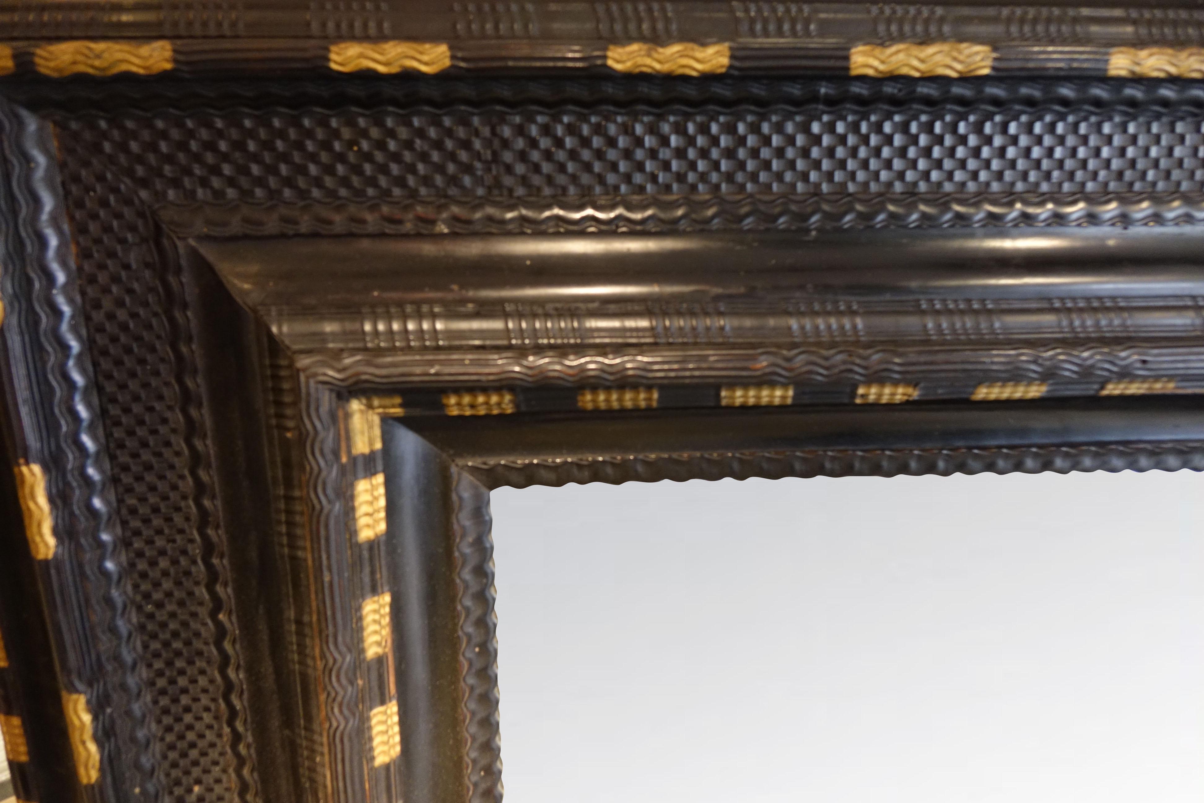 Ebonized Important 17th Century Italian Mirror