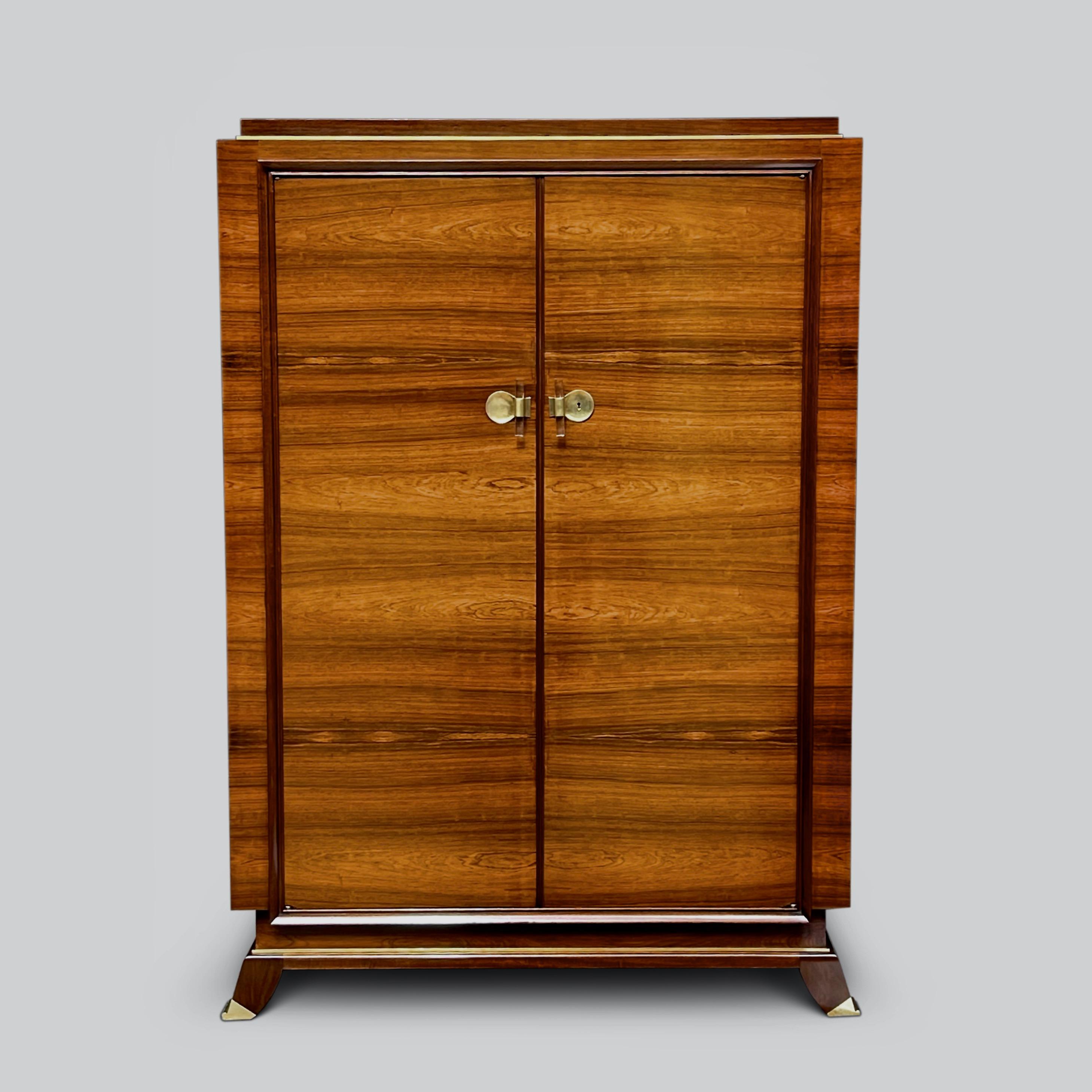 An Important 1940s Signed Cabinet by Jules Leleu  For Sale 1
