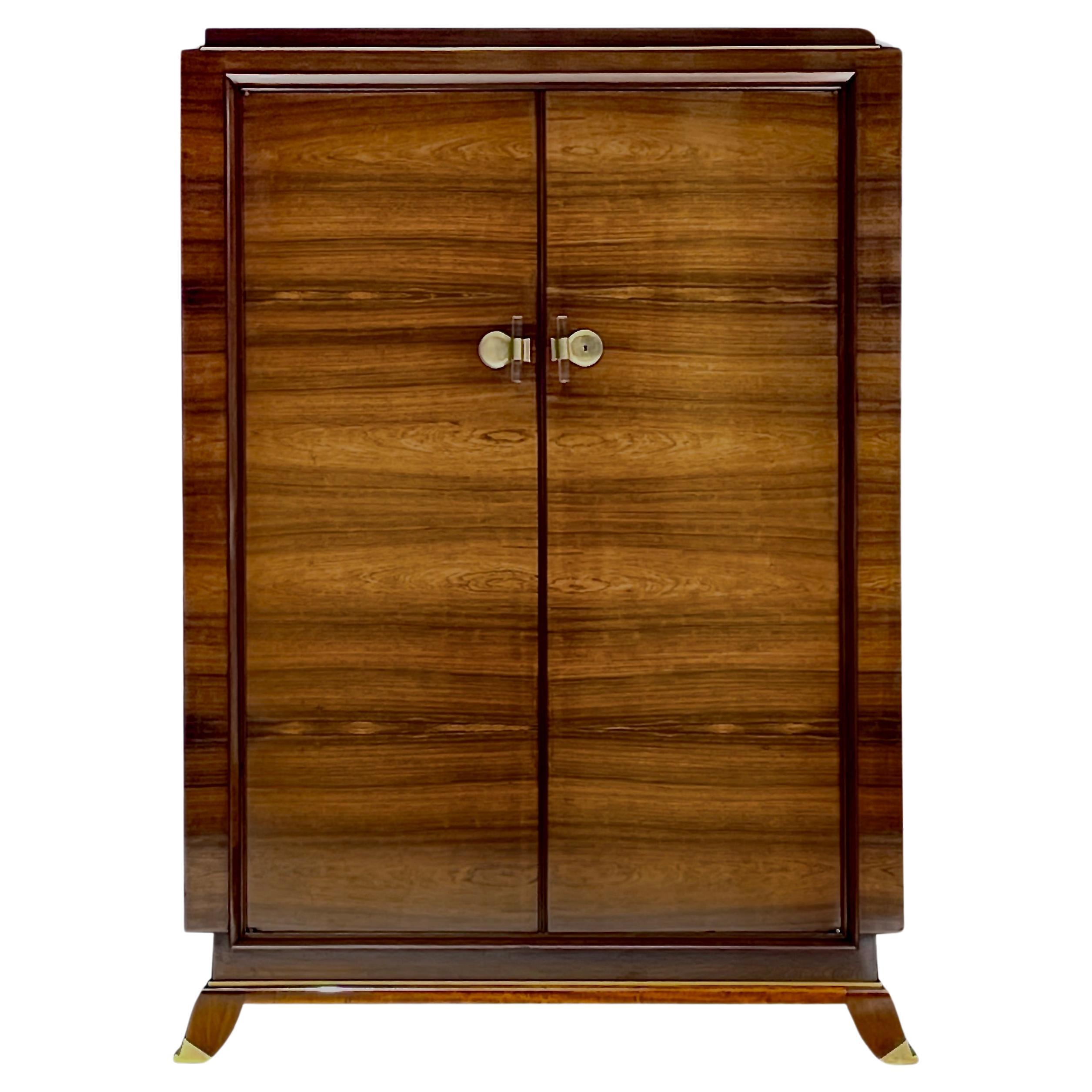 An Important 1940s Signed Cabinet by Jules Leleu  For Sale