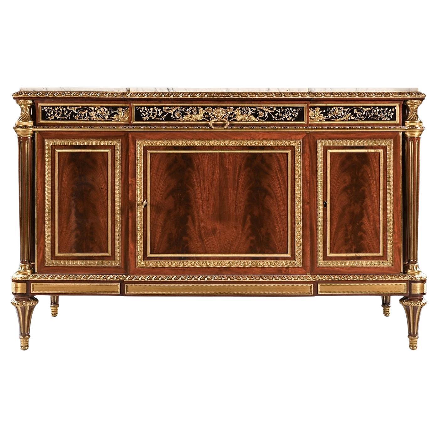 Eine wichtige französische Kommode von Henry Dasson aus dem 19. Jahrhundert im Stil Louis XVI Aft im Angebot