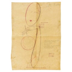 Vintage Important and Extremely Rare Franz Hagenauer Drawing '1930/1935'