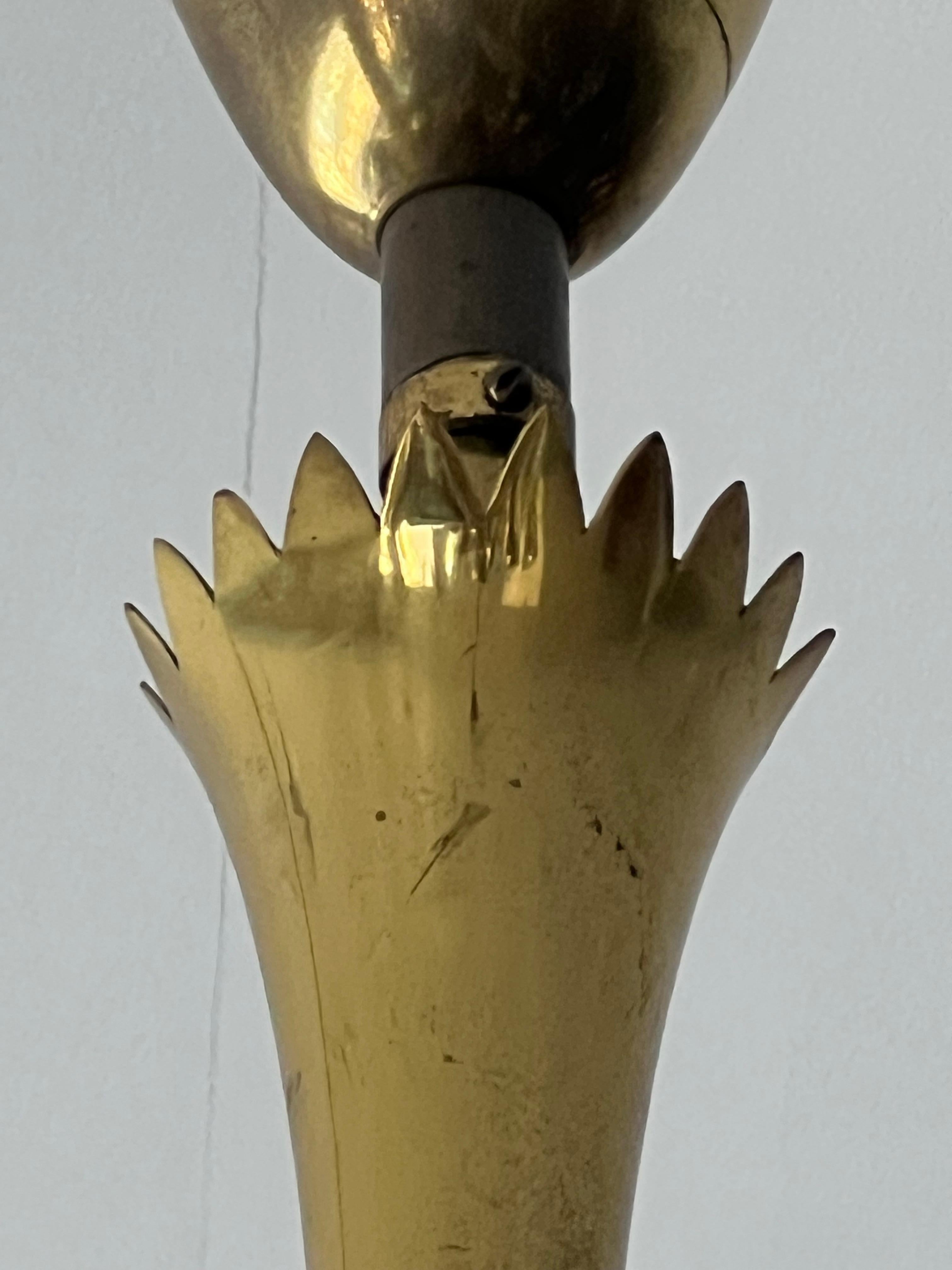 An Important And Rare Chandelier By Osvaldo Borsani ca' 1940's Brass For Sale 2