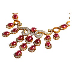Important and Unique Ruby and Diamond Necklace