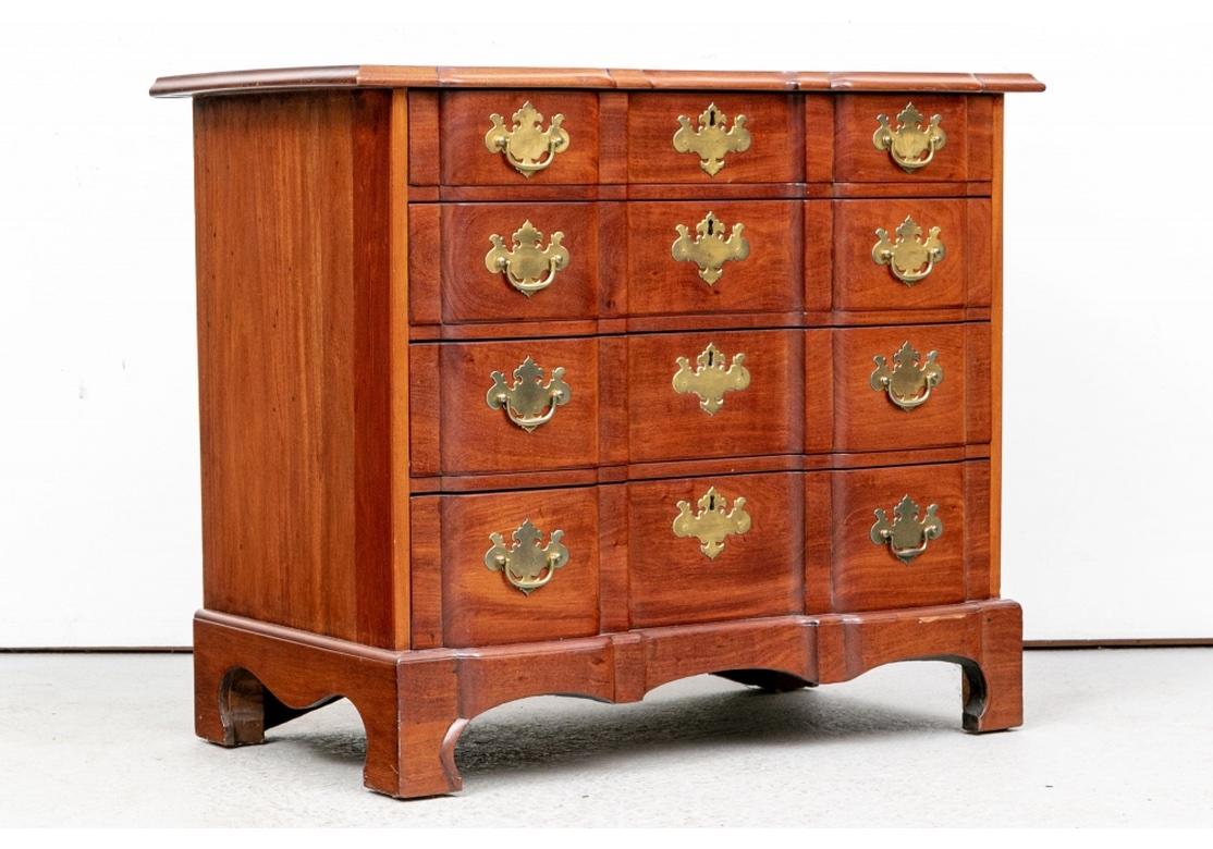 American Classical Important Antique Mahogany Block Front Chest of Drawers For Sale