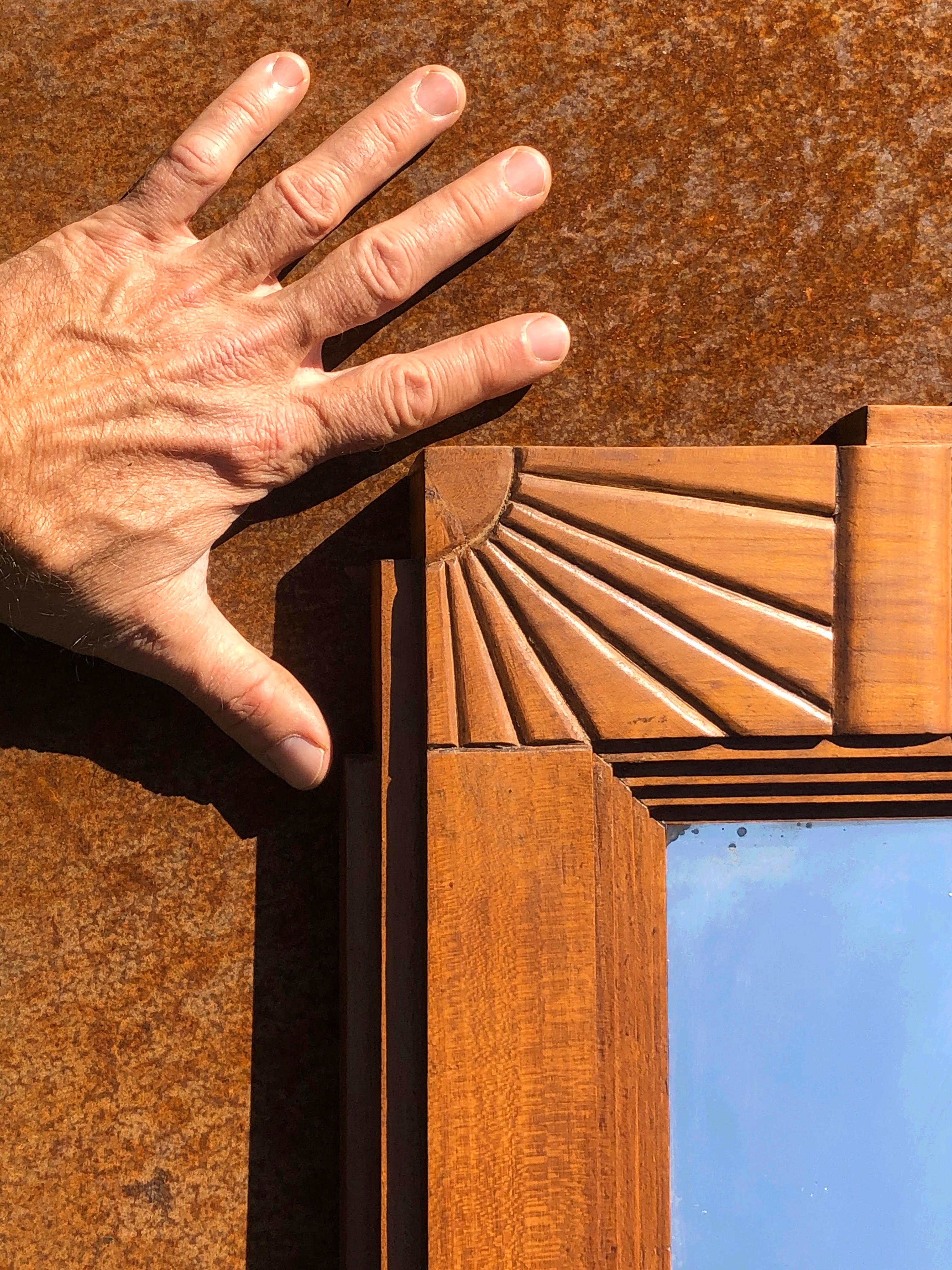 Ein bedeutender ART-DECO Architektonischer MODERNIST-Wand MIRROR,  Frankreich 1930 (Französisch) im Angebot