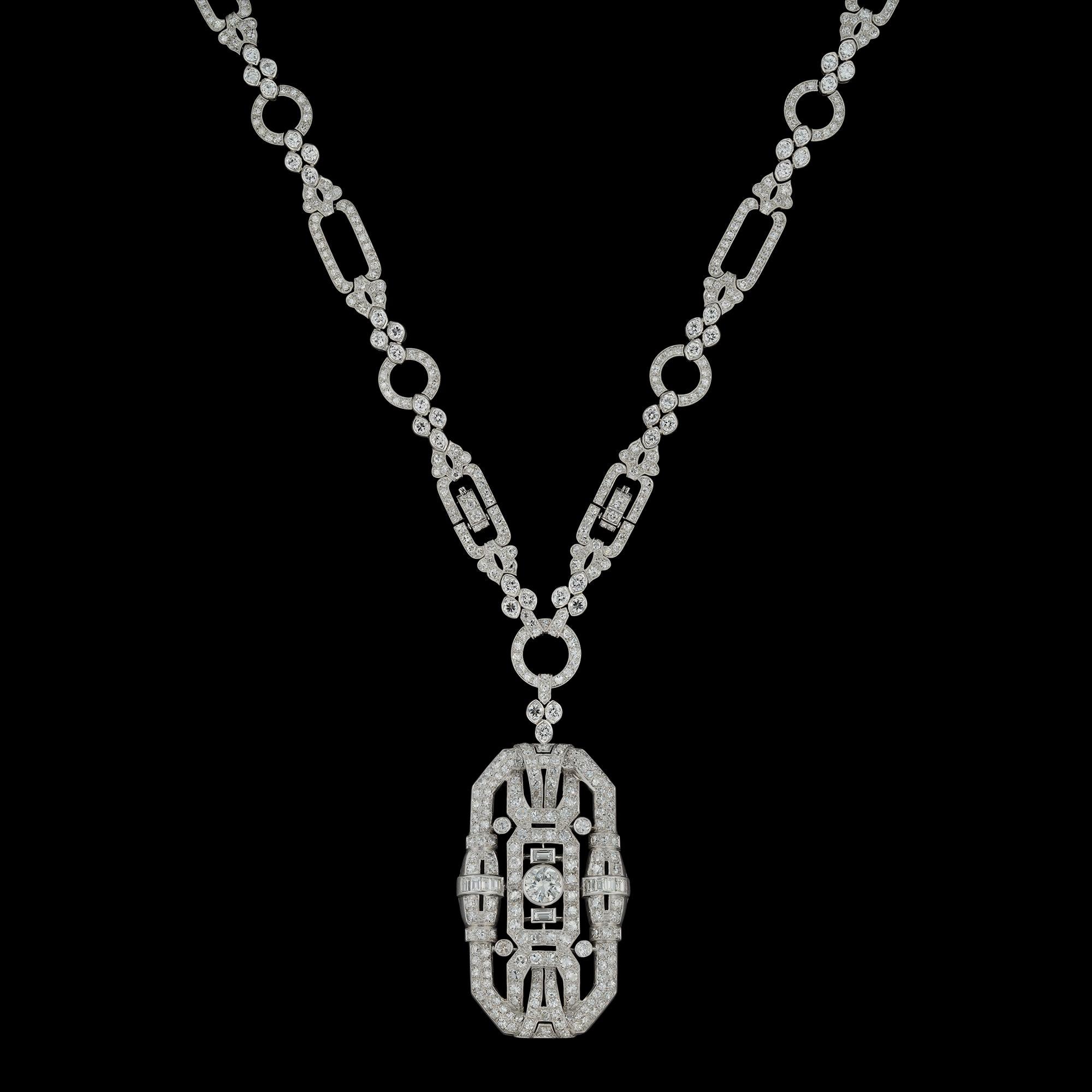 Important Art Deco Diamond-Set Sautoir Necklace 1