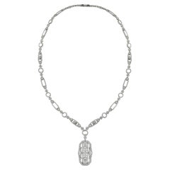 Importante collana Sautoir Art Deco con diamanti incastonati
