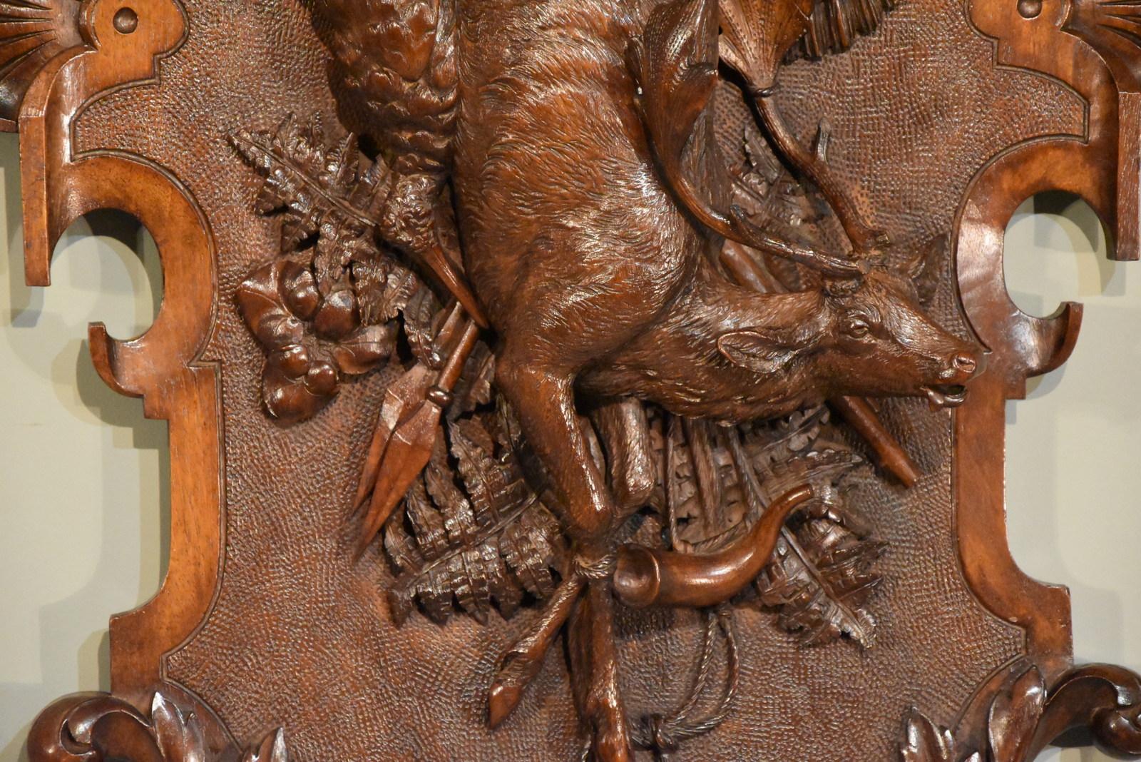 Mahogany Important Black Forest Carving by Johann Fluck