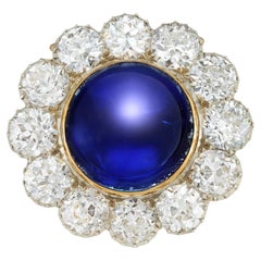An important Burmese sapphire and diamond brooch