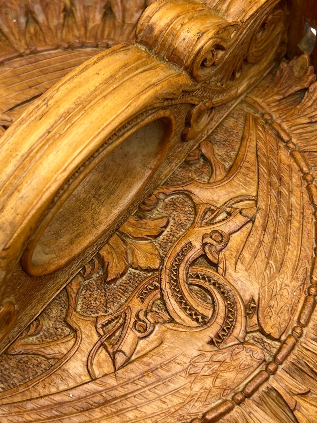 An Important Carved Pine Bucket by Lars Kinsarvik (1846-1925), Norway, c.1900 For Sale 10