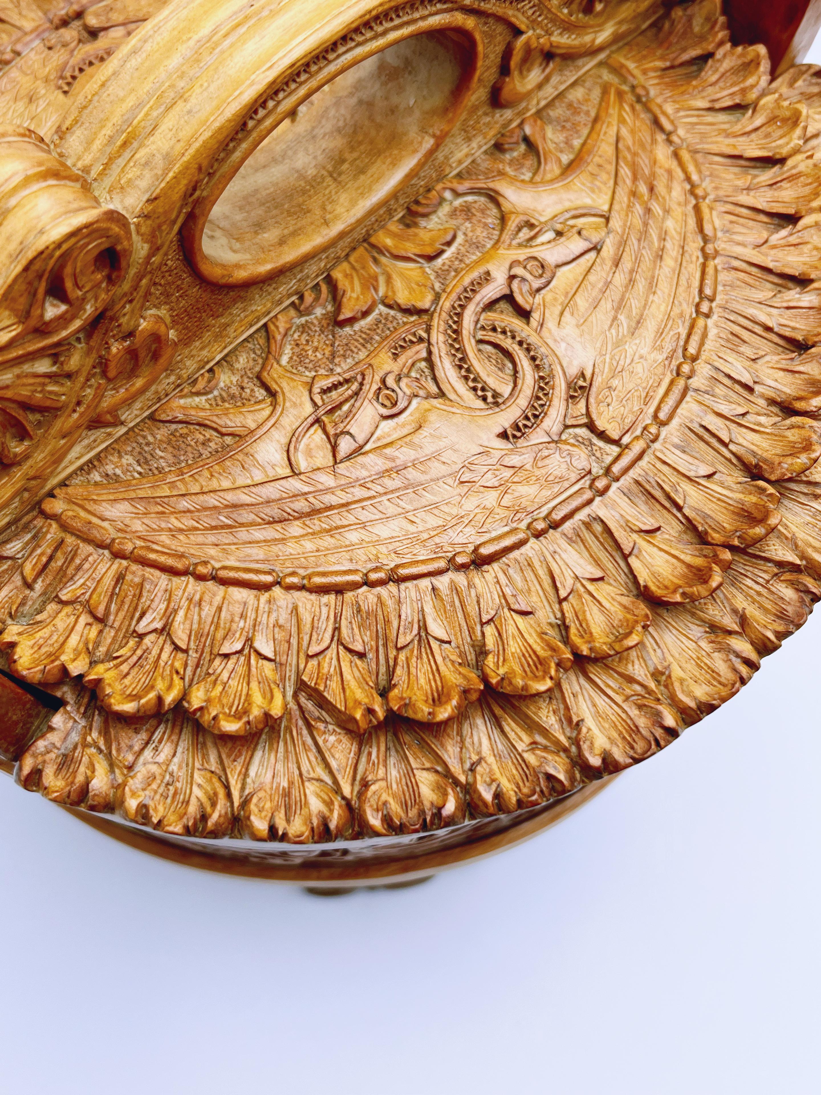 Bentwood An Important Carved Pine Bucket by Lars Kinsarvik (1846-1925), Norway, c.1900 For Sale