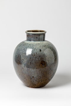 Important Ceramic Vase by François Eve, circa 1980-1990