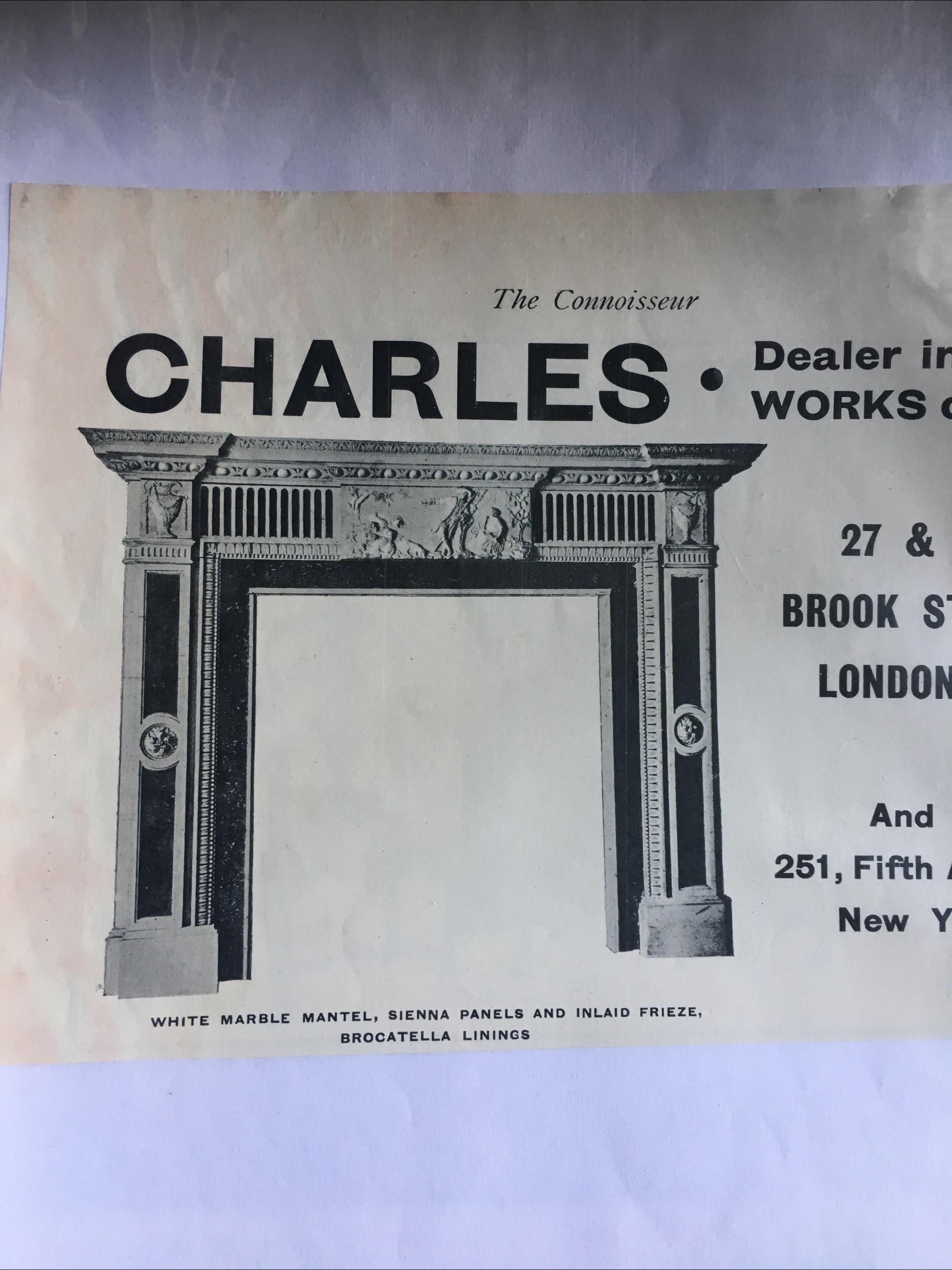 An Important Early 20th Century Commemorative Neoclassical Style Chimneypiece In Good Condition For Sale In London, GB