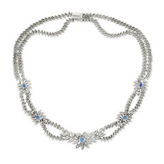 Bedeutende Saphir- und Diamant-Halskette aus dem frühen 21.