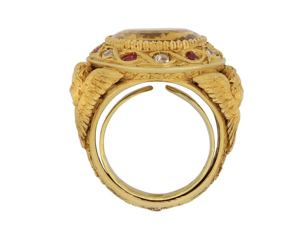 Important Early Bulgari Citrine Ring, Italian, circa 1884-1932 1