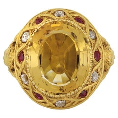 Important Early Bulgari Citrine Ring, Italian, circa 1884-1932