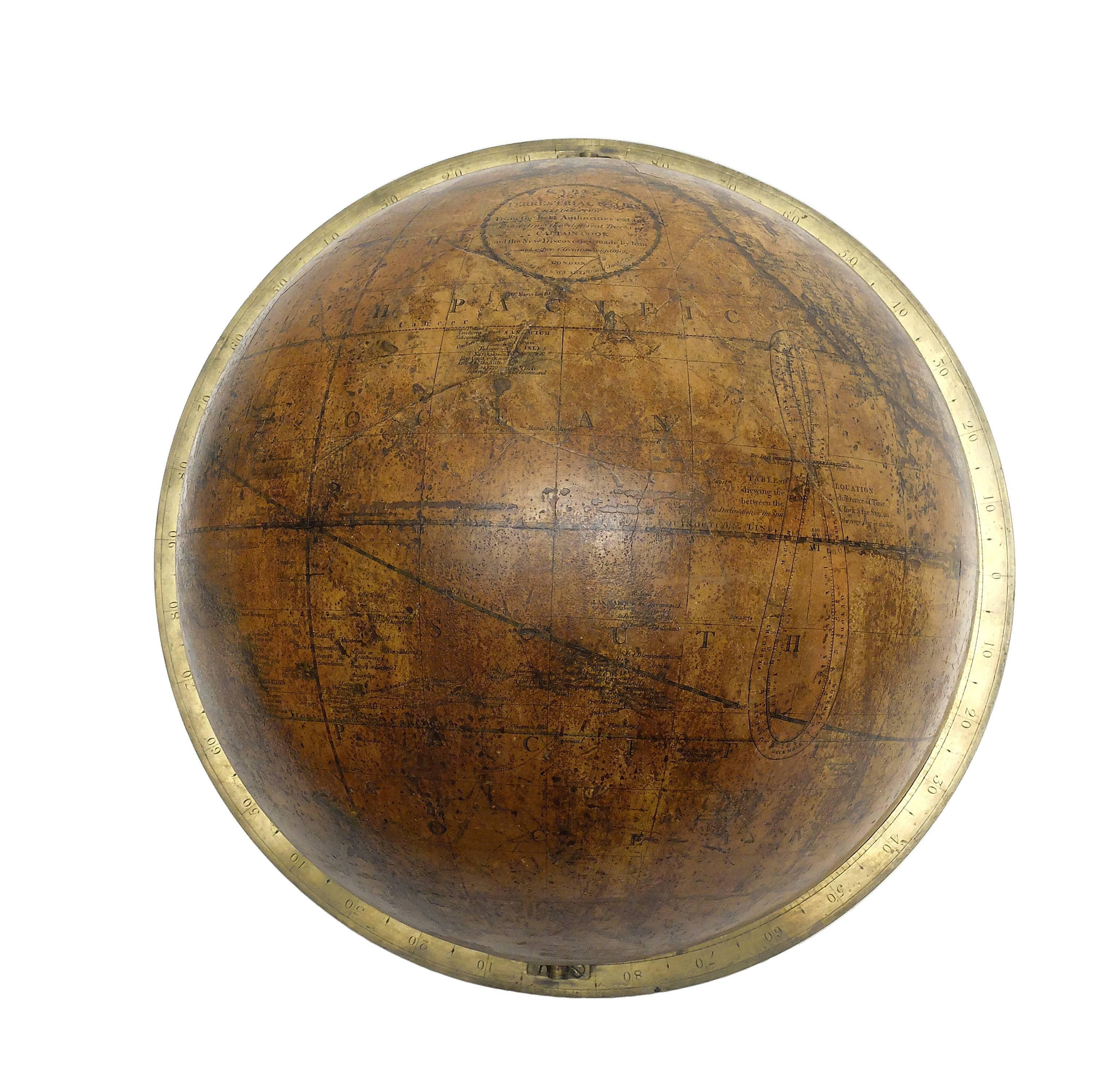 An important English terrestrial globe, signed Cary, London. 5